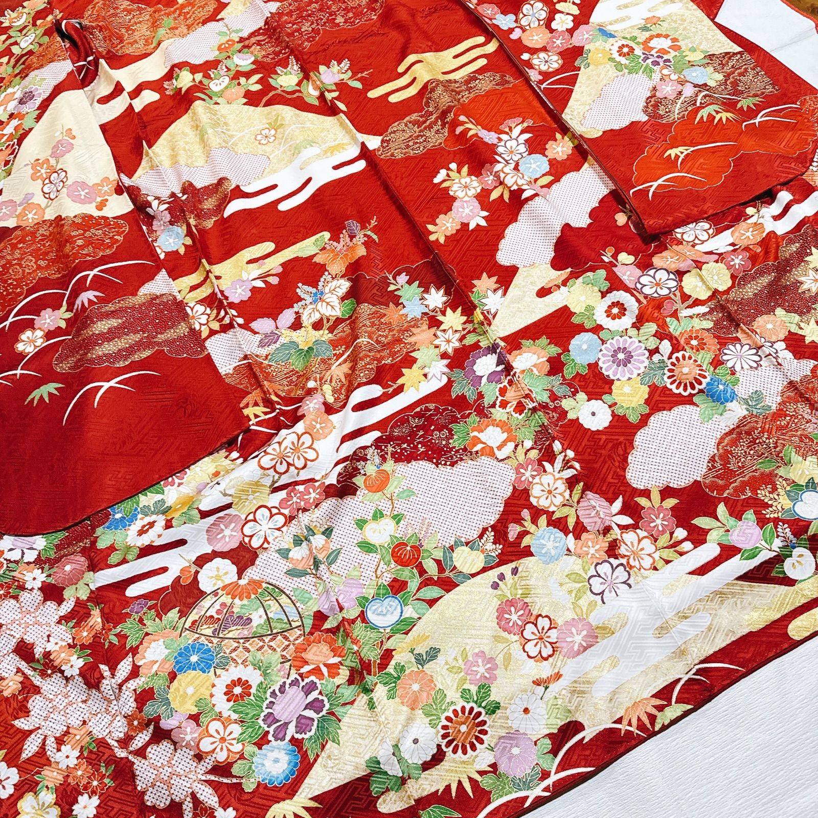 吉澤友禅 振袖 正絹 フルセット 金駒刺繍 - メルカリ
