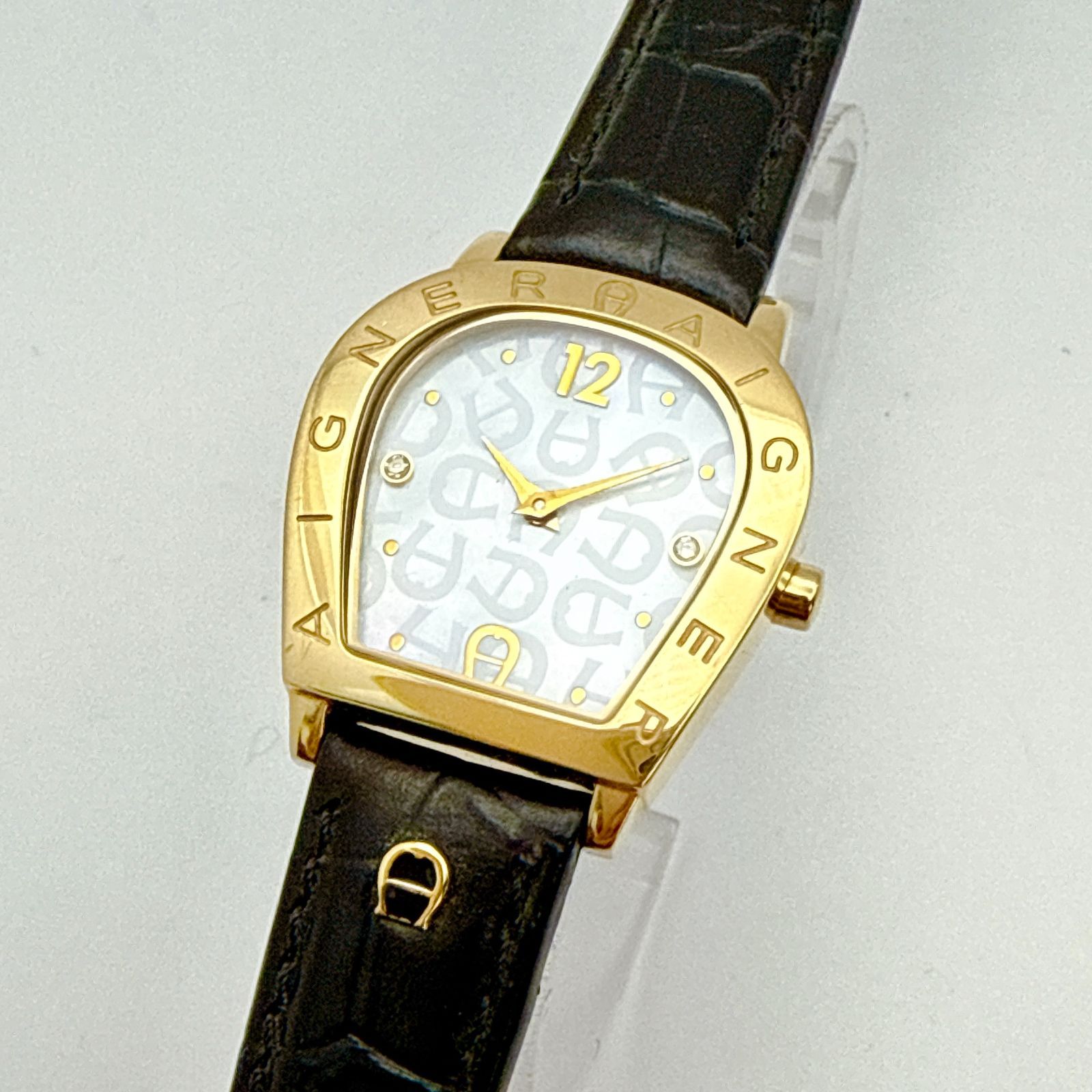 A093【純正未使用ベルト・美品】AIGNER Amalfi アイグナー アマルフィ