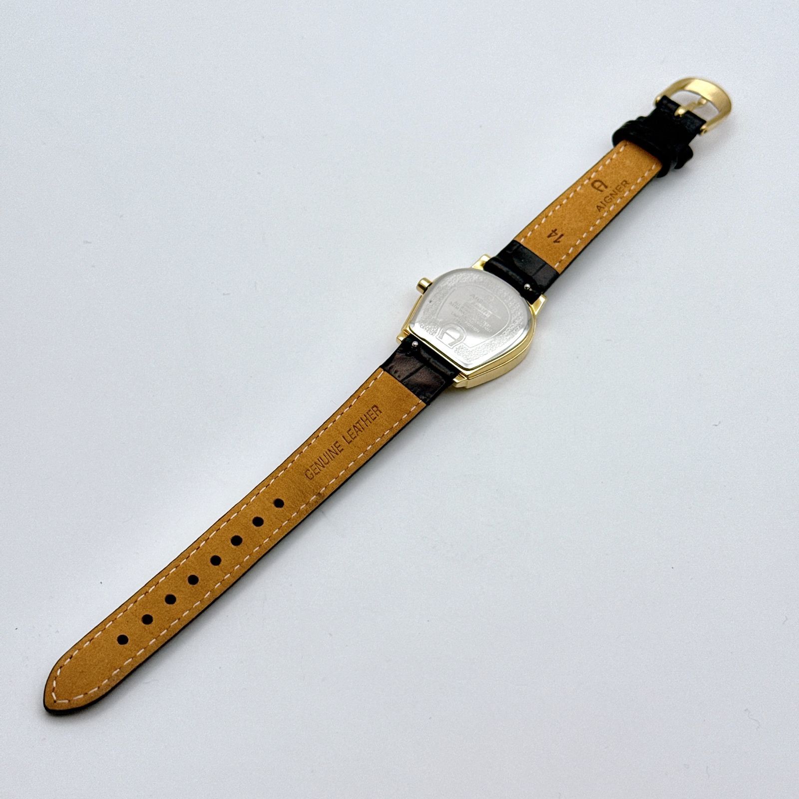 A093【限定品・純正未使用ベルト・美品】AIGNER Amalfi アイグナー