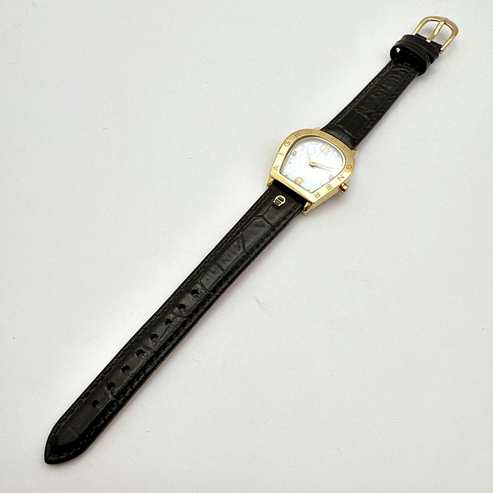 A093【限定品・純正未使用ベルト・美品】AIGNER Amalfi アイグナー