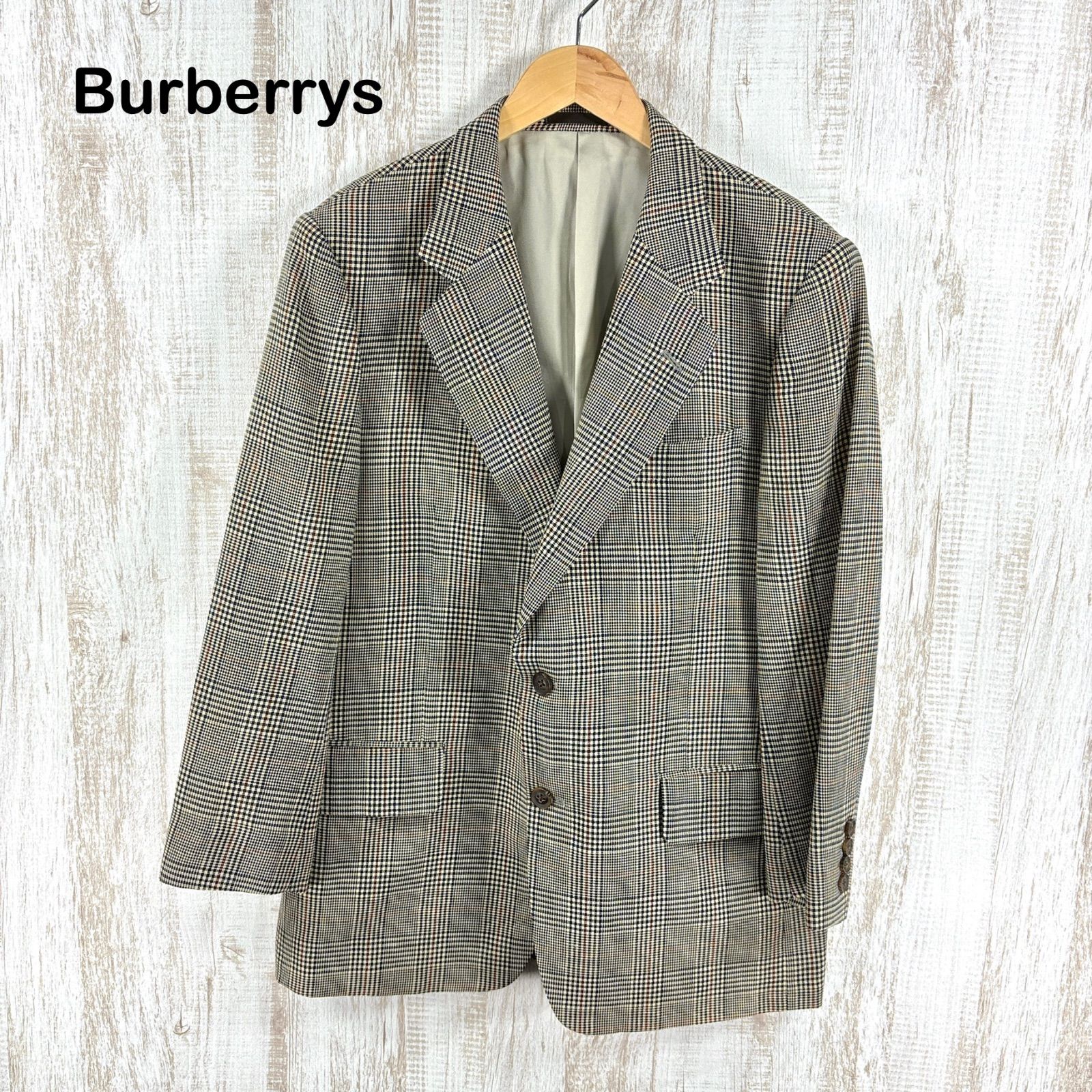 90s Burberrys バーバリー チェック ウール ツイード 背抜き シングル