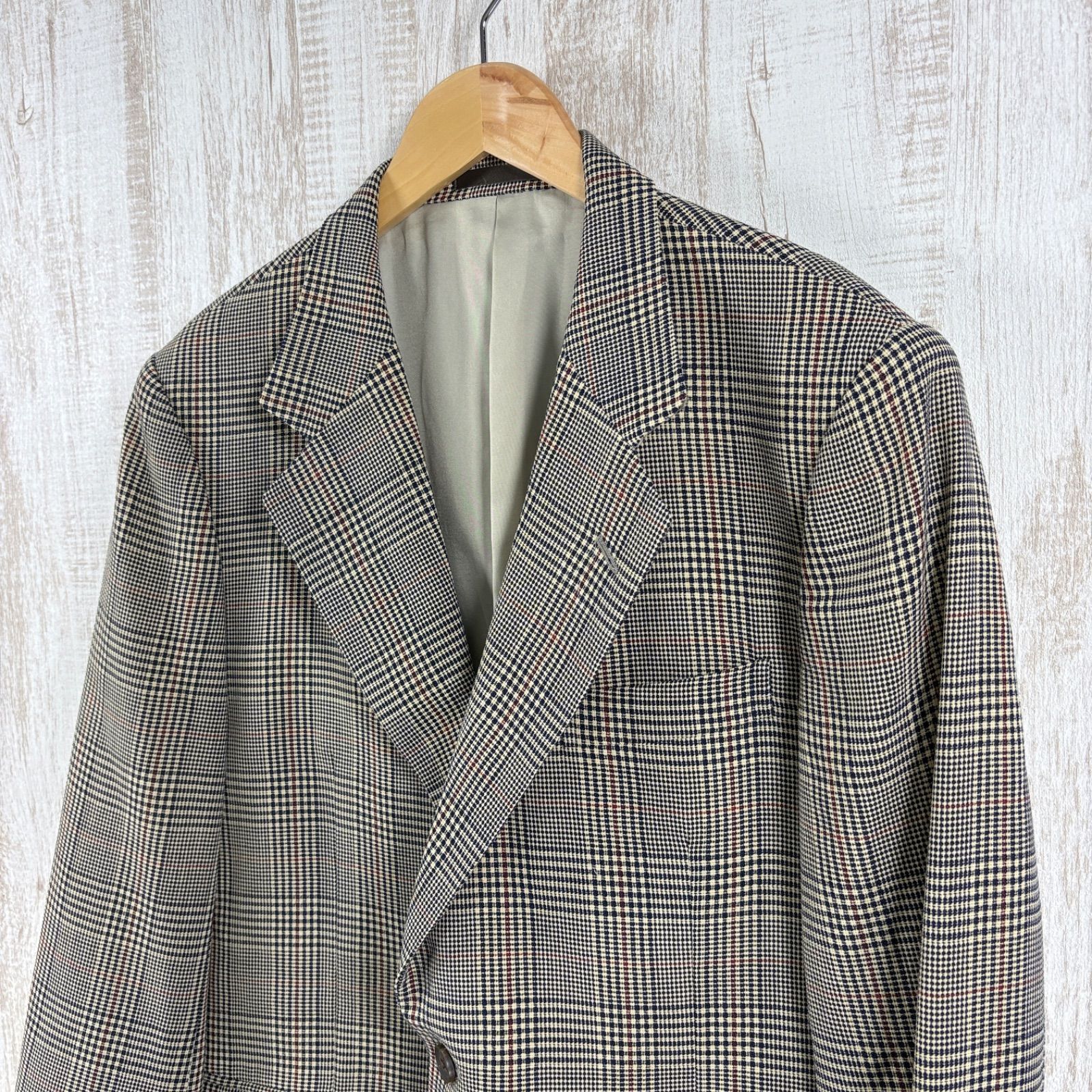 90s Burberrys バーバリー チェック ウール ツイード 背抜き シングル