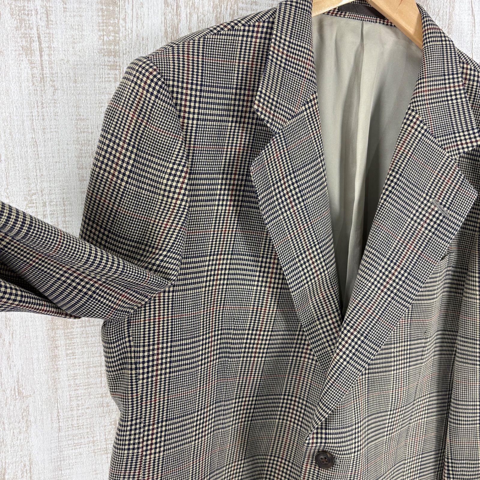90s Burberrys バーバリー チェック ウール ツイード 背抜き シングル