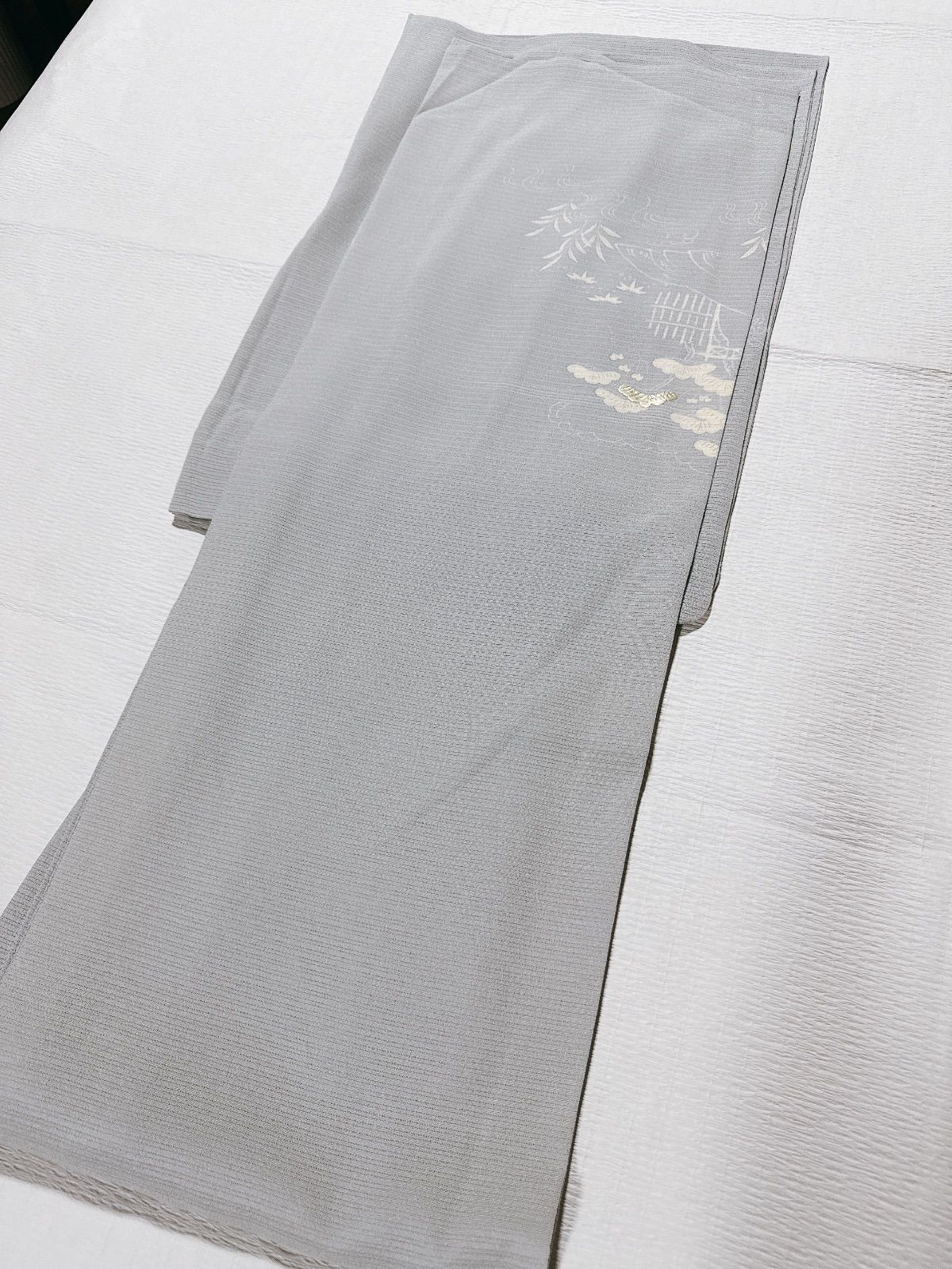 茶屋辻柄　絽ちりめん　日本刺繍　正絹 茶屋辻柄 絽ちりめん 日本刺繍 正絹 - メルカリ