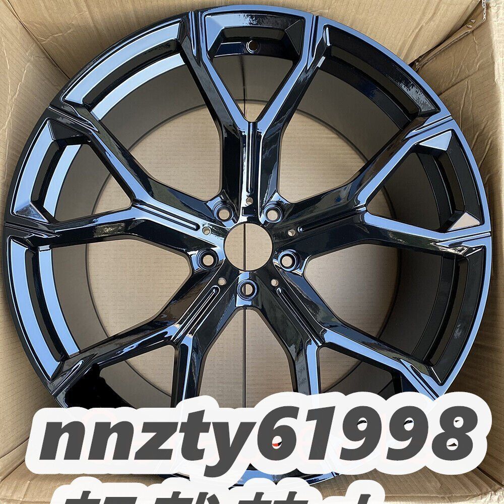 ブラック BMW X5 X6 X7用(G05G06G07) 5672B style 21インチホイールSET