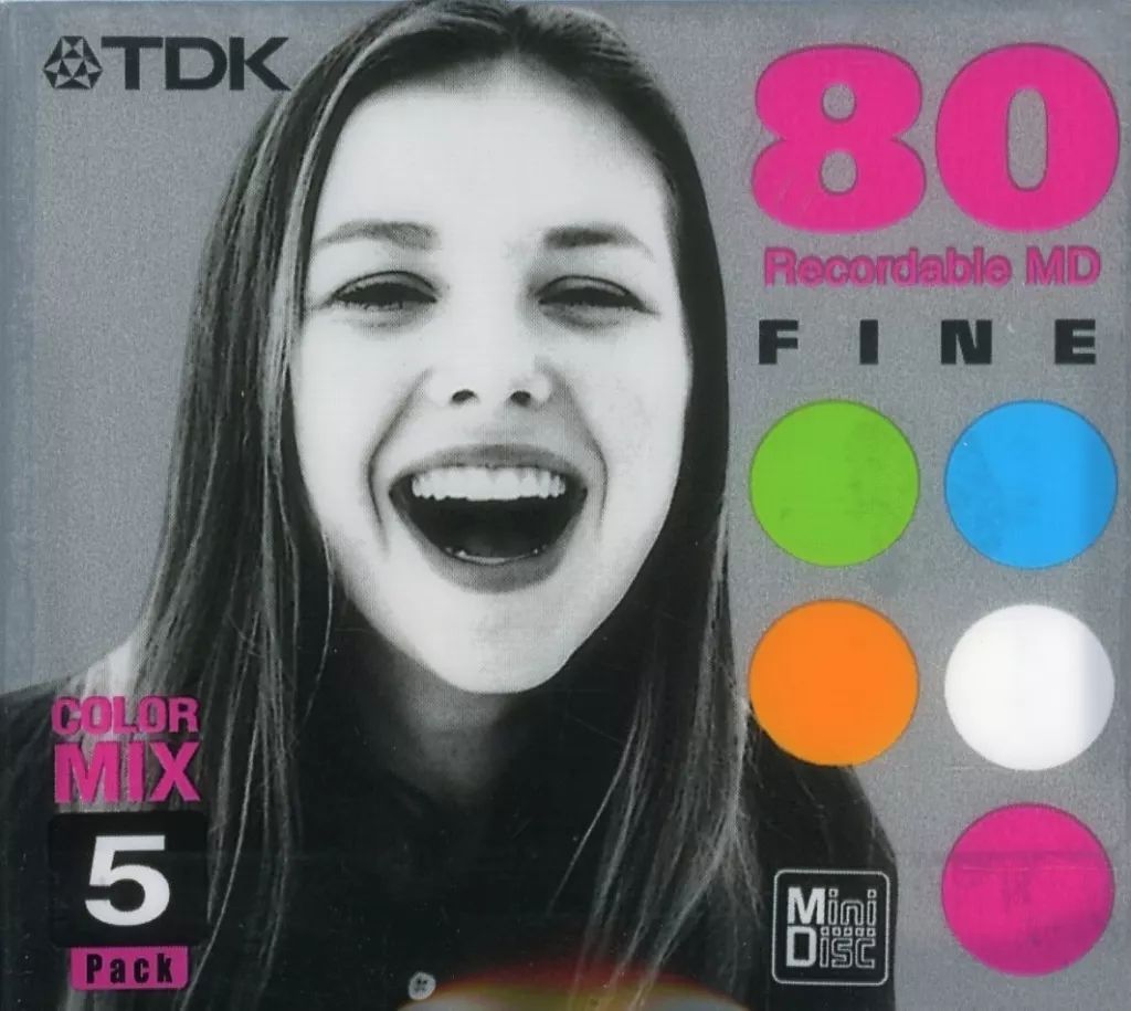 MDディスク TDK 録音用ミニディスク COLOR MIX FINE 80分 5枚パック