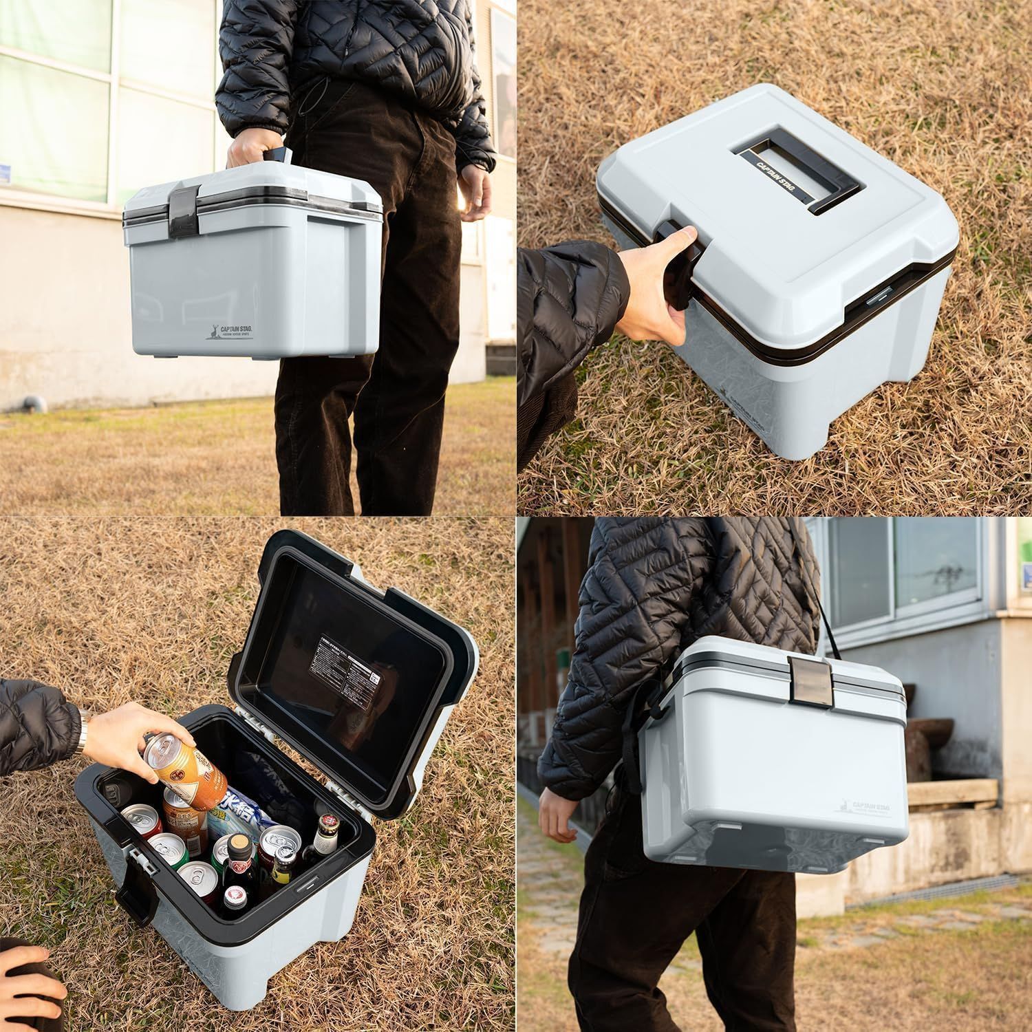 キャプテンスタッグ(CAPTAIN STAG) クーラーボックス 【 シエロ 6サイズ展開 ブルー/マットブルー 】 【 2024 CSシャルマン 7 サイズ展開 ベージュ/ブルーグレー/アイスグレー/アーモンドグリーン/ブラウン 】