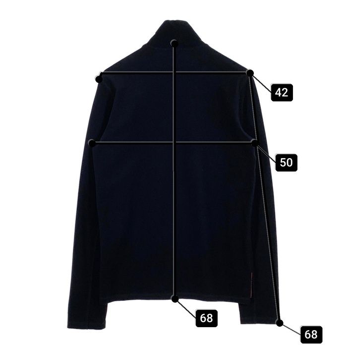 プラダスポーツ ハーフジップ長袖カットソー S ブラック PRADA プラダ