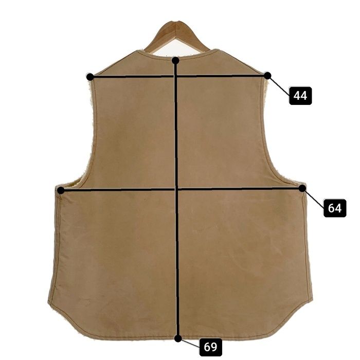 カーハート　ダックベスト　USA製 80's CARHARTT カーハート ダックベスト 内ボア ベージュ 6SV USA製