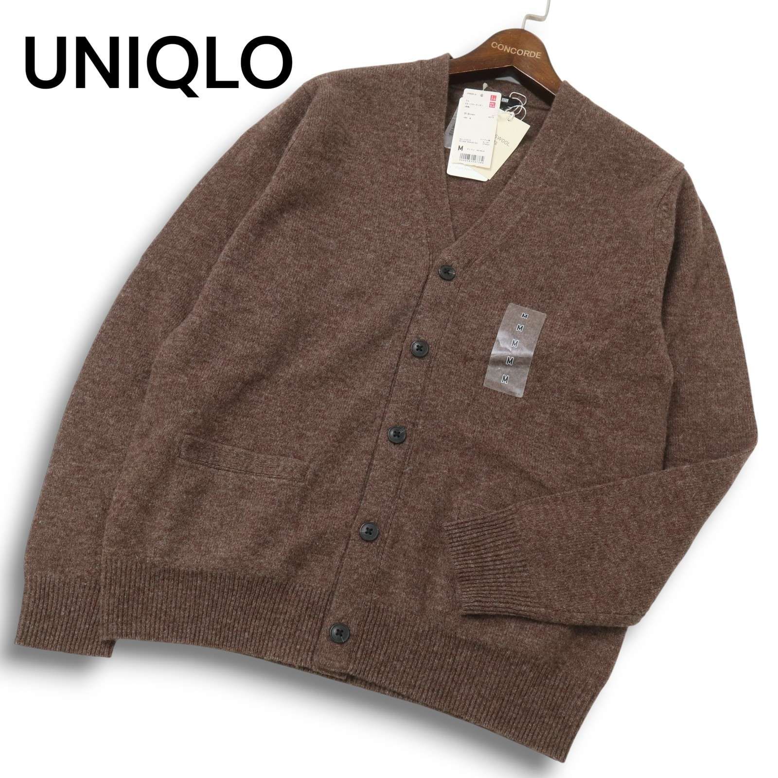 新品 未使用】 UNIQLO ユニクロ 秋冬 ウール100％☆ ラム Vネック 