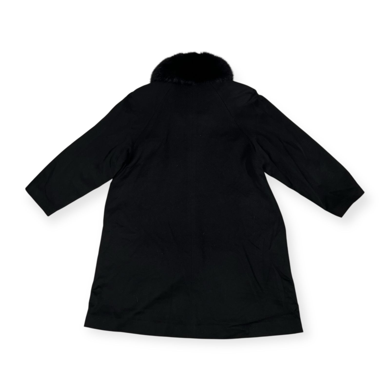 カシミヤ100% 毛皮ファー付き PURE CASHMERE 高級 ピュアカシミヤ