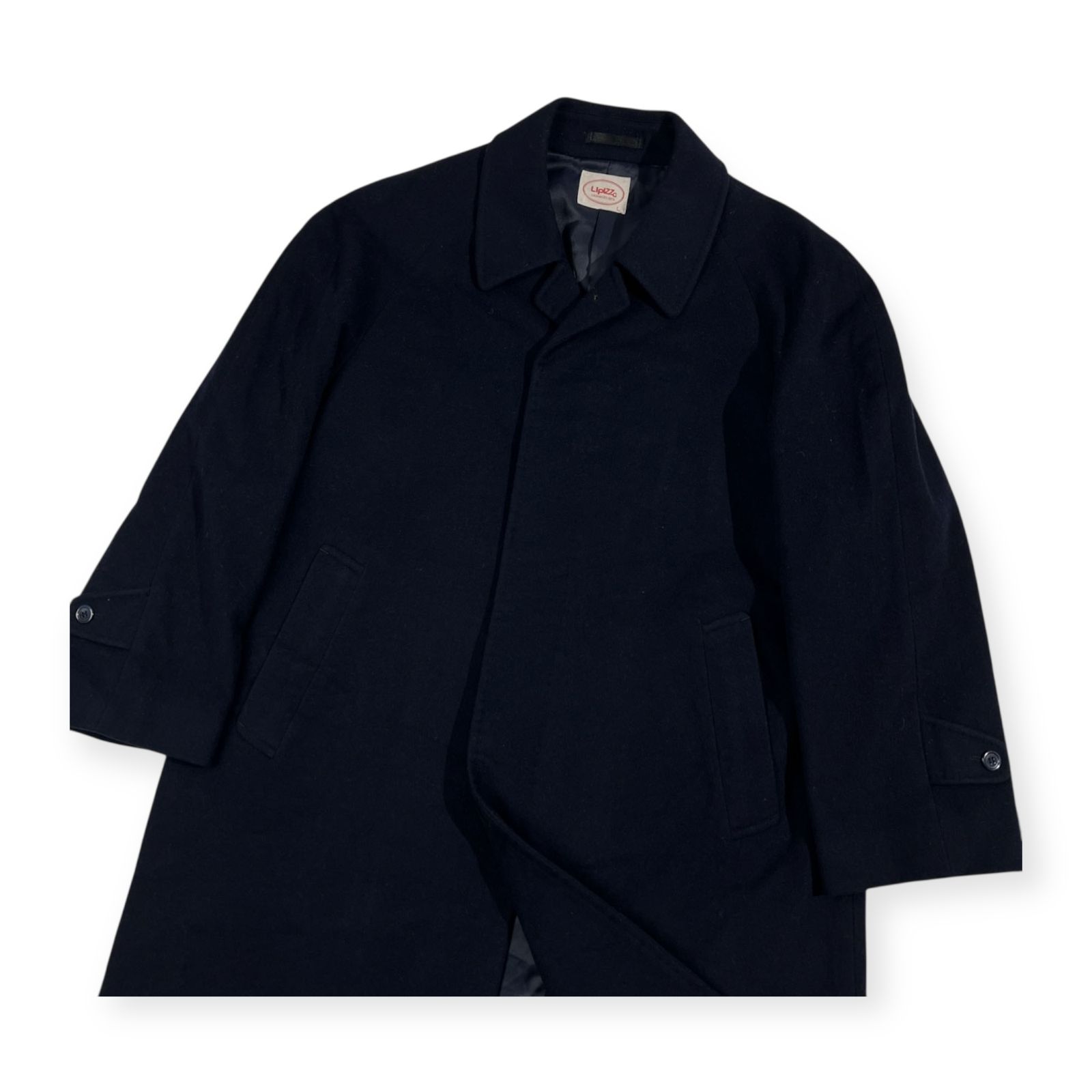 カシミヤ100% LIPIZZG 高級 カシミア 比翼 ステンカラーコート サイズ