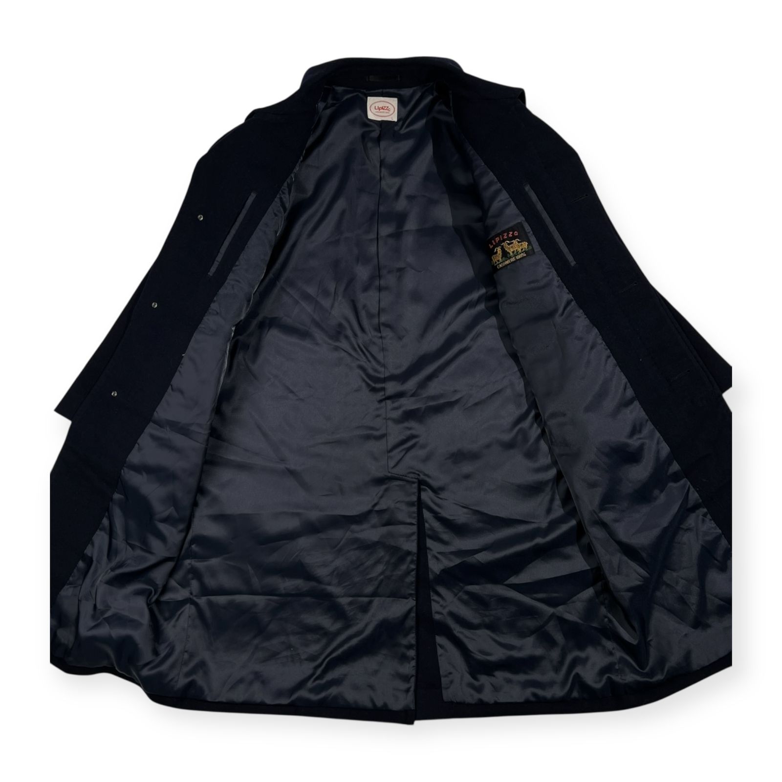 カシミヤ100% LIPIZZG 高級 カシミア 比翼 ステンカラーコート サイズ