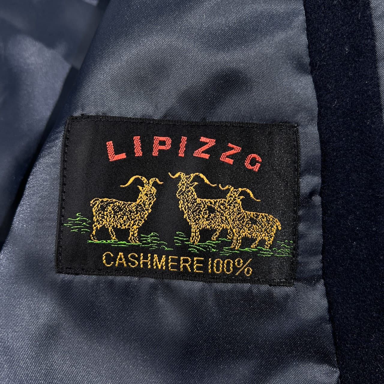 カシミヤ100% LIPIZZG 高級 カシミア 比翼 ステンカラーコート サイズ