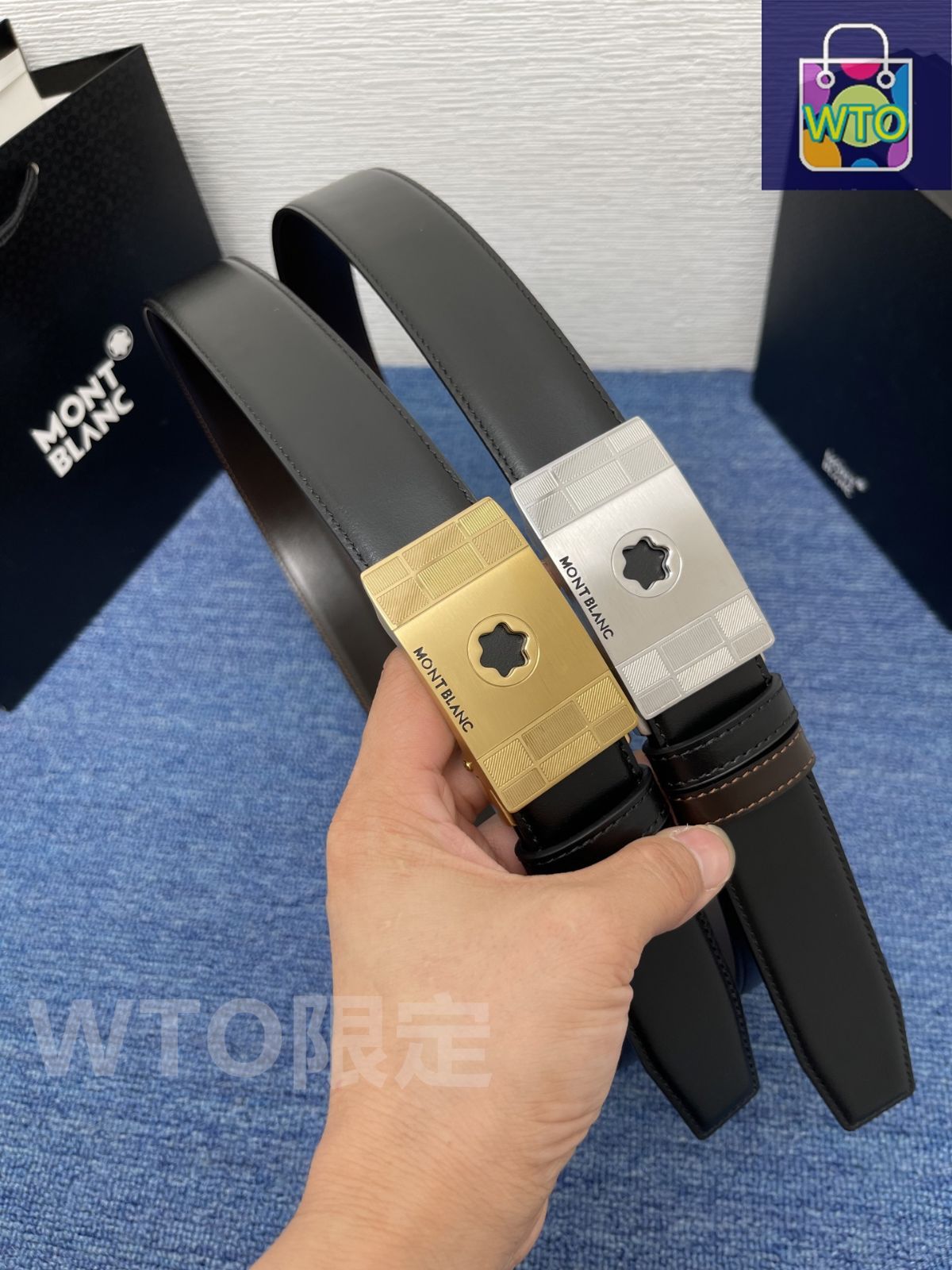 今日特価】Montblanc モンブラン メンズ レザーベルト - メルカリ