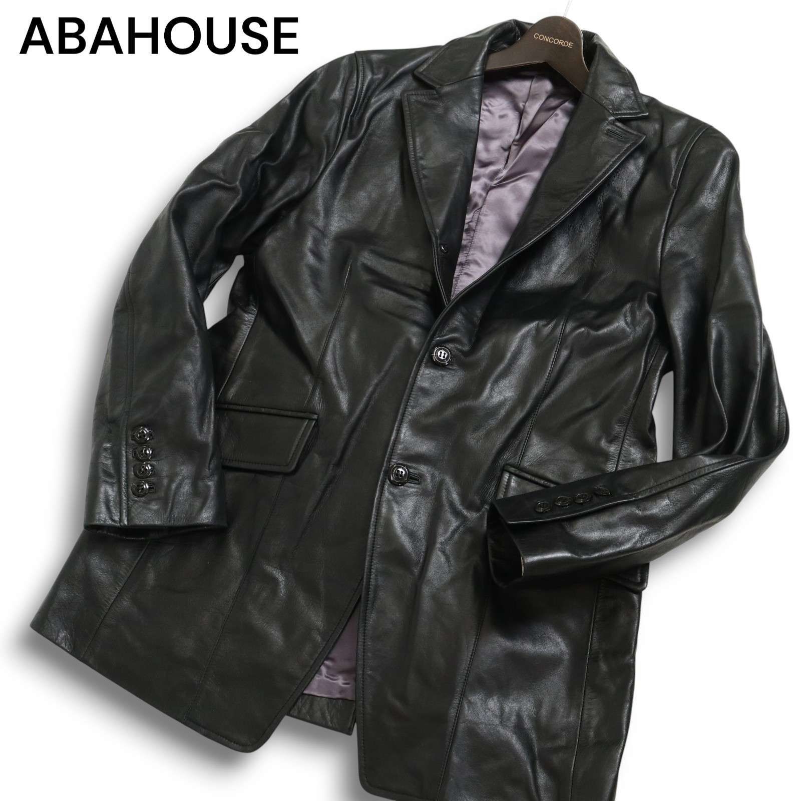 ABAHOUSE アバハウス 秋冬 牛革 リアル カウ レザー☆ テーラード 