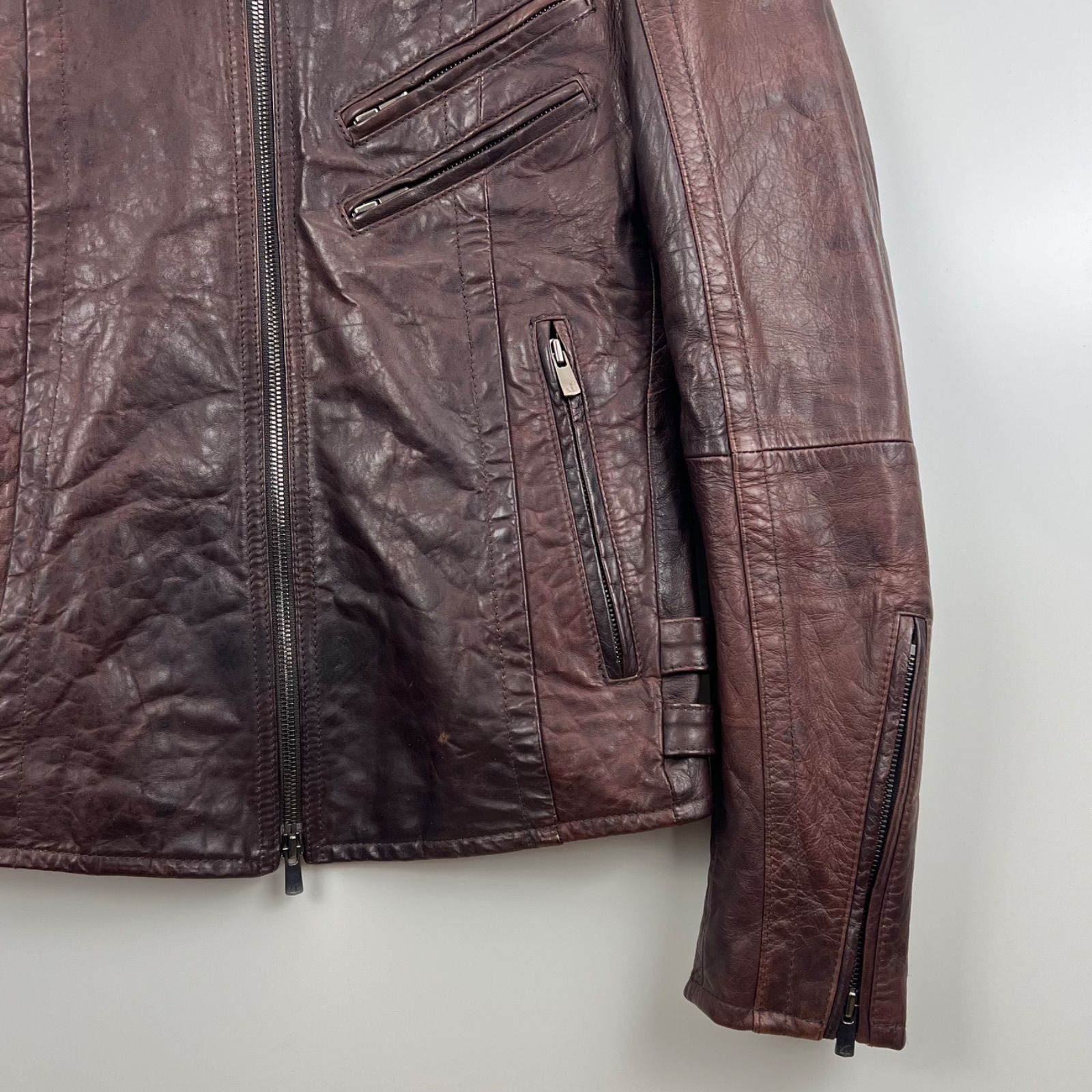 SCHLUSSEL 00s y2k archive Leather riders jacket 2 M シュリセル 多