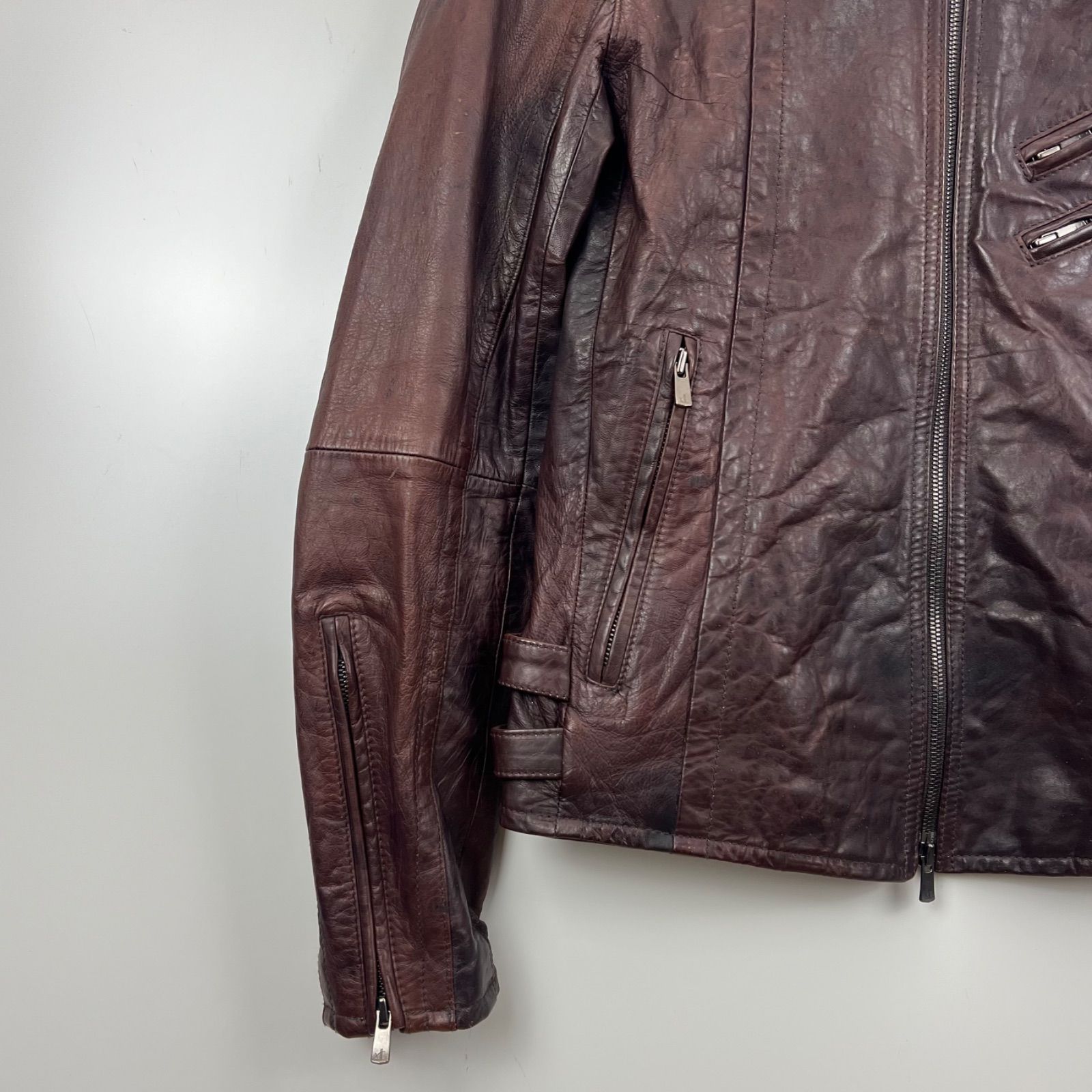 SCHLUSSEL 00s y2k archive Leather riders jacket 2 M シュリセル 多