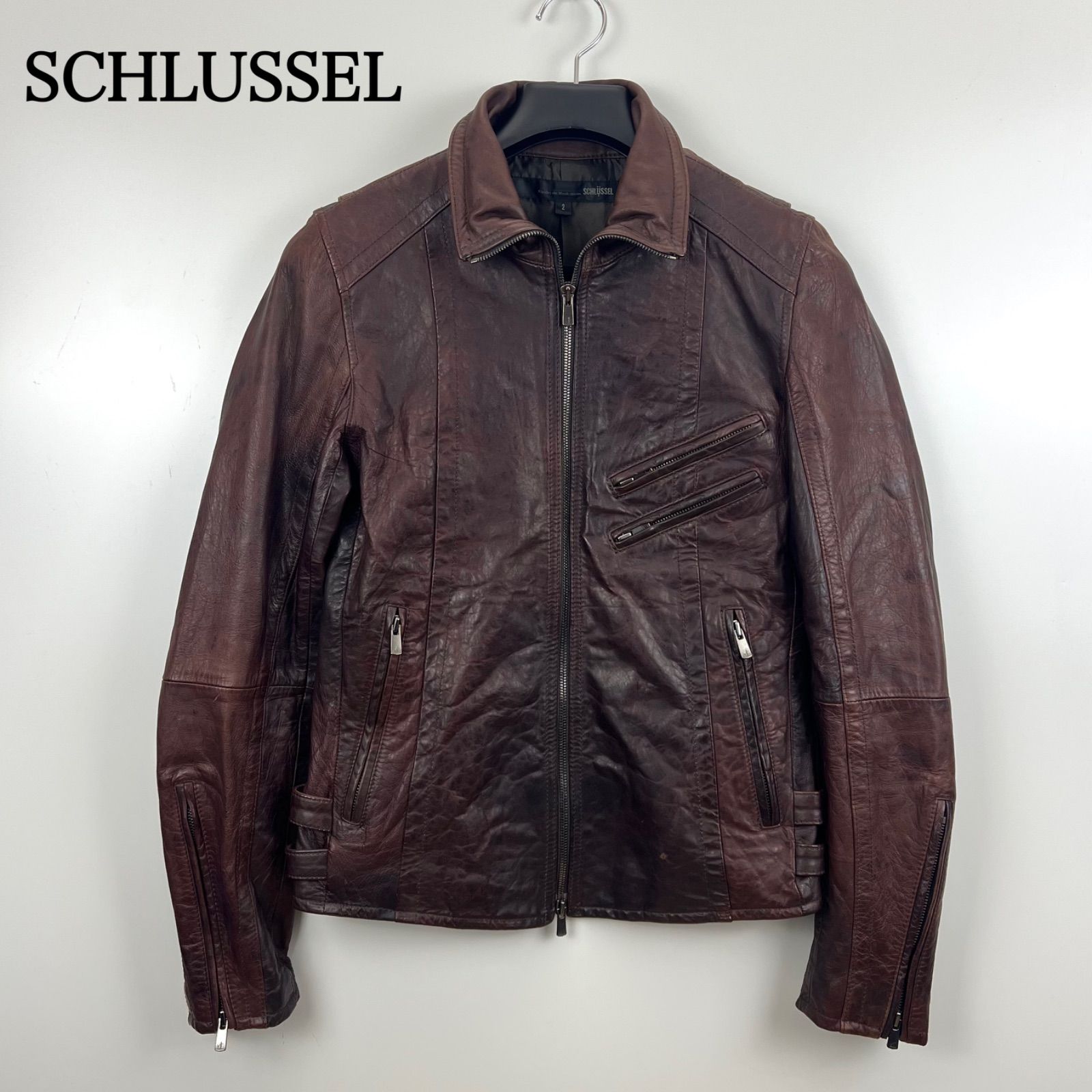 シュリセルライダースジャケット SCHLUSSEL - シュリセル ライダース ジャケット フェイクレザー 革