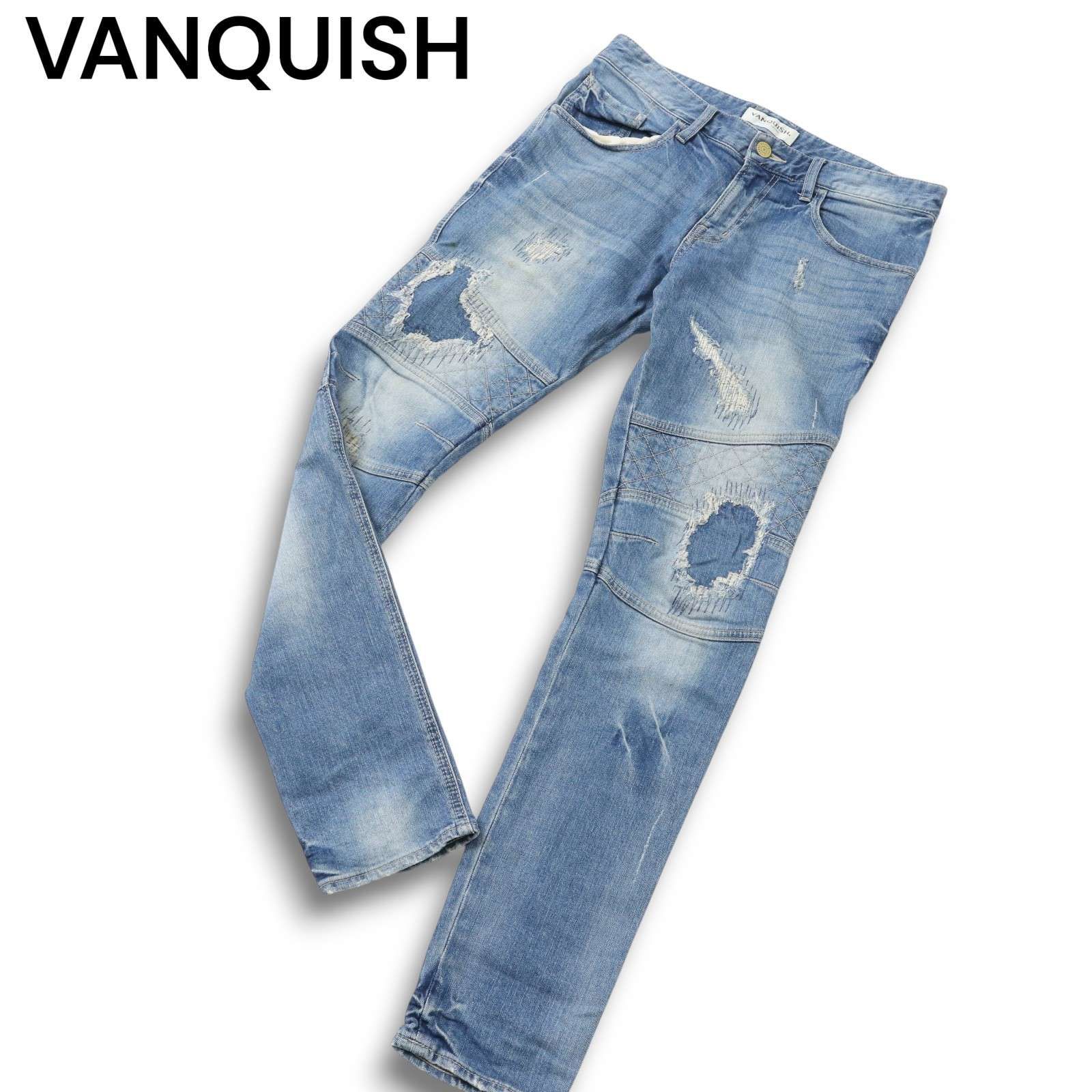 デニムバイヴァンキッシュフラグメント クラッシュ リペア加工 デニム