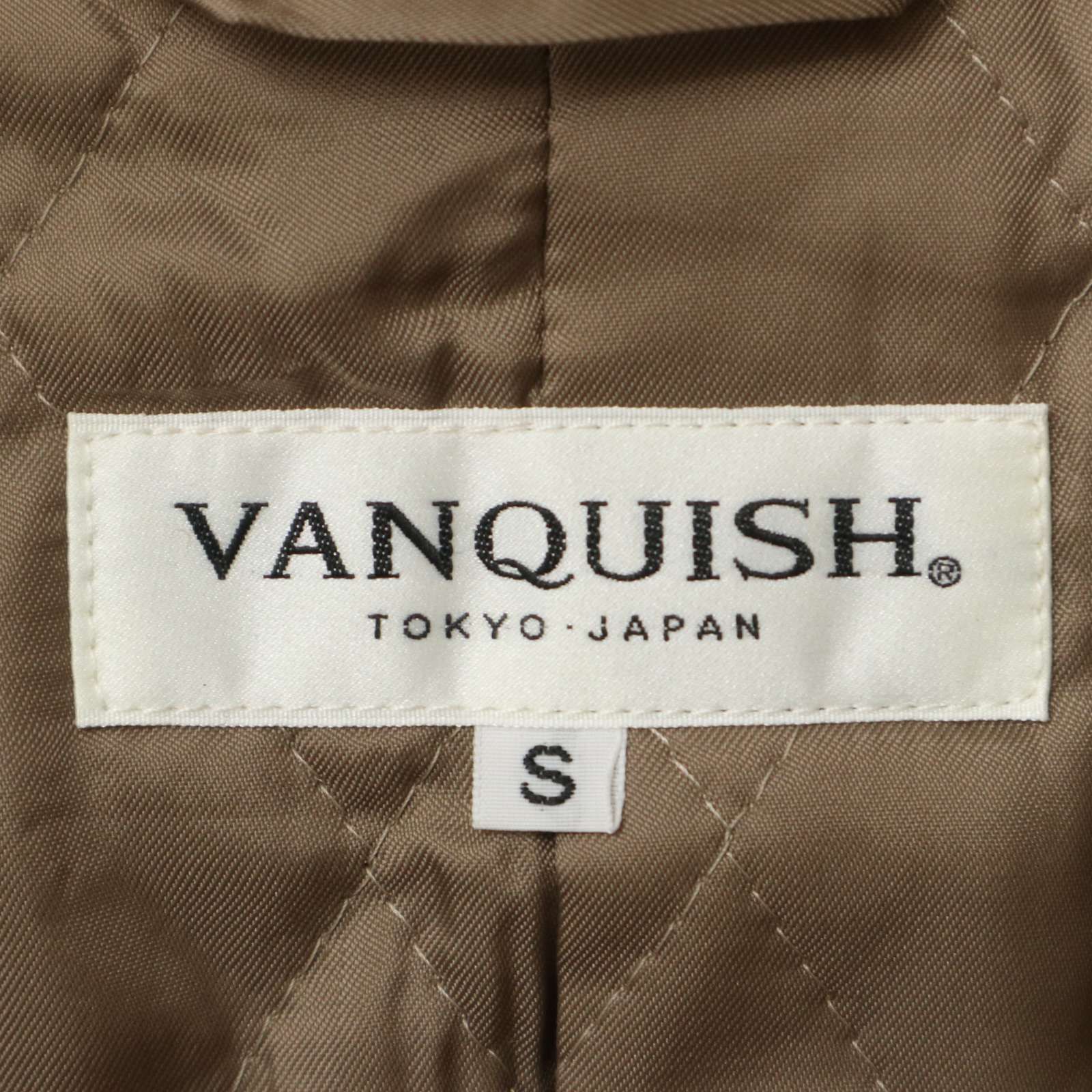 VANQUISH ヴァンキッシュ 秋冬☆ ウール 中綿 スリム ピーコート P