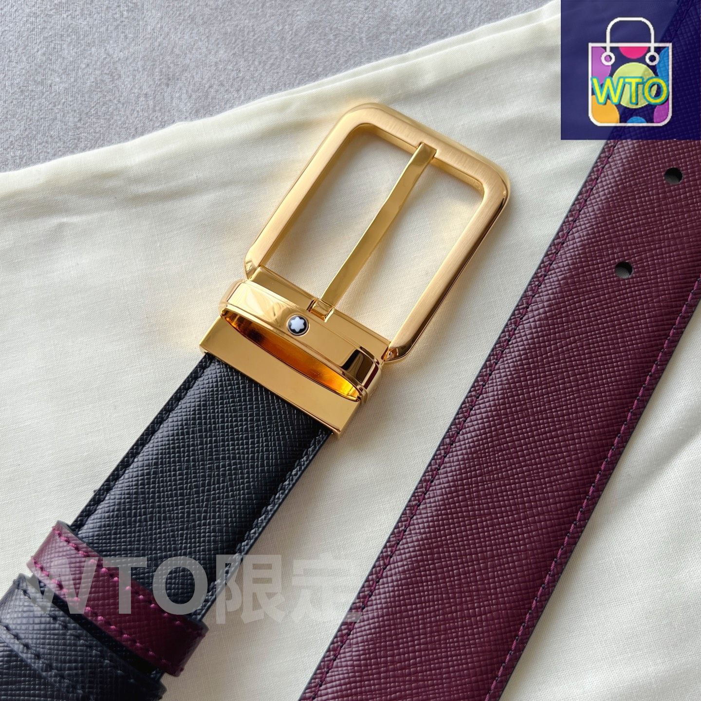 今日特価】Montblanc モンブラン レクタンギュラーバックル ブラック