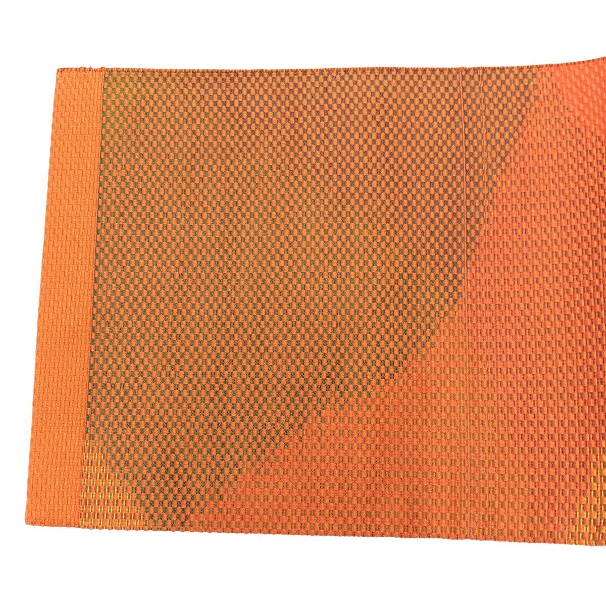 名古屋帯　オレンジ 正絹 名古屋帯リサイクル 名古屋帯 オレンジ 名古屋帯|格安 帯