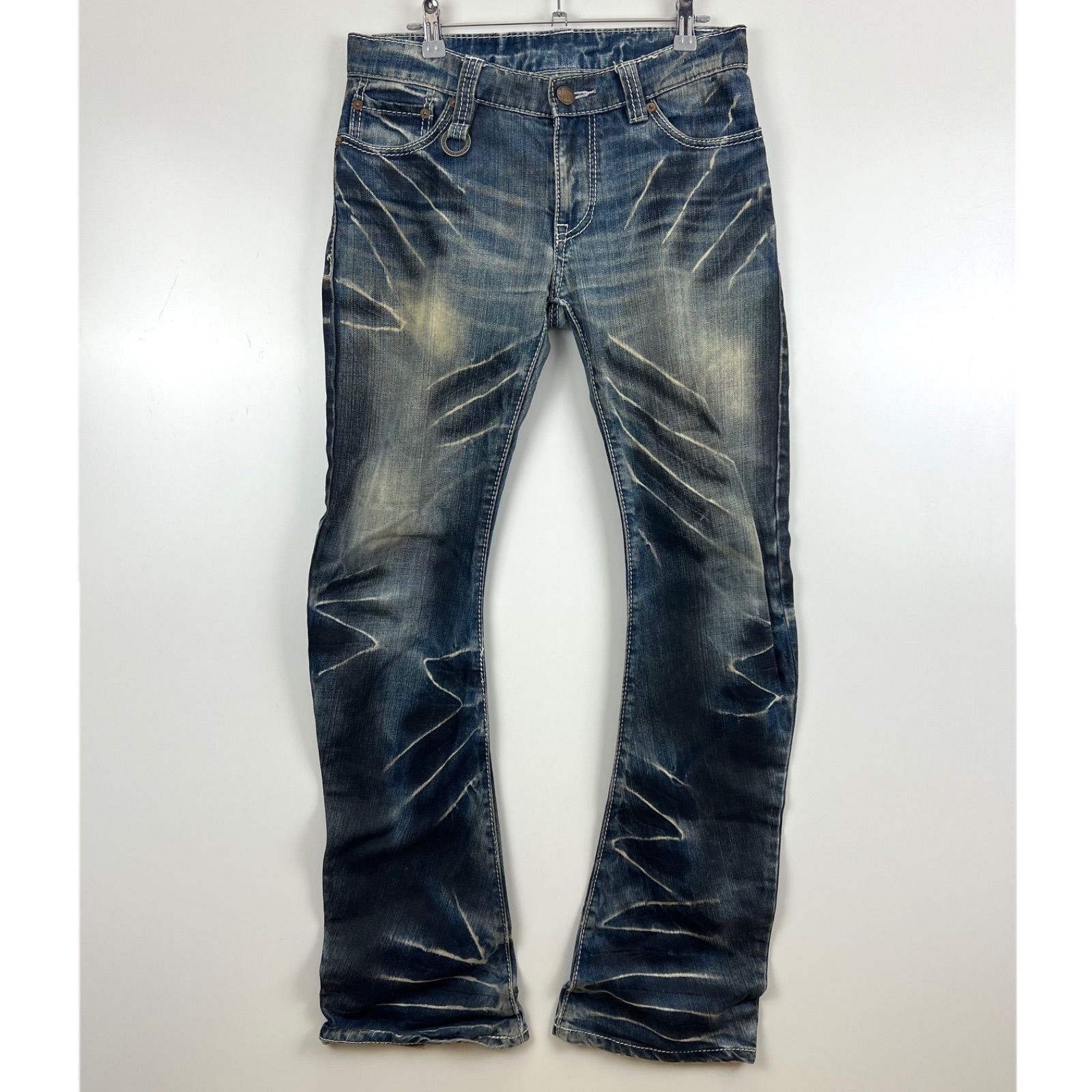 JOHNNY WOLF 00s y2k archive buffalo bobs damaged banana flare 