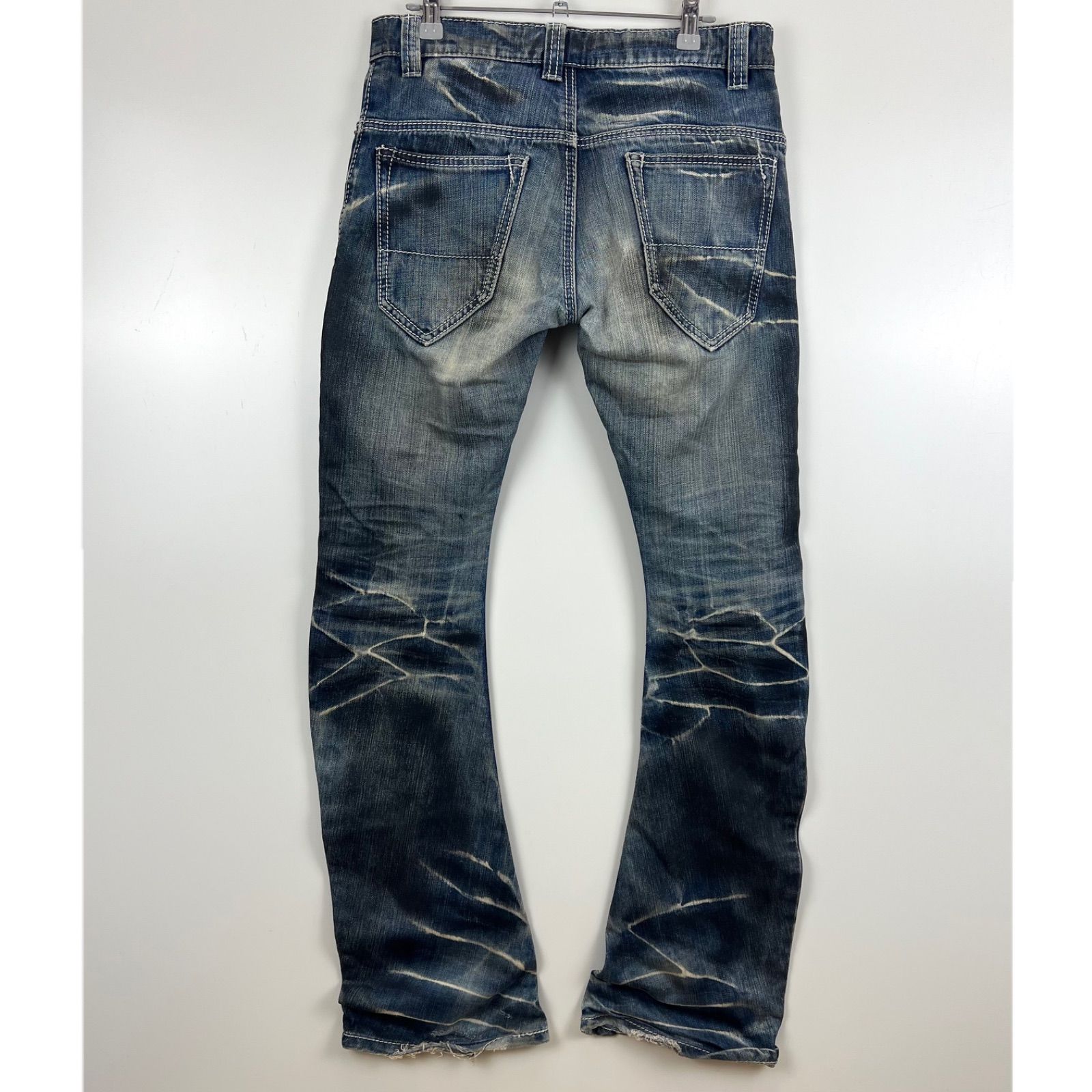 JOHNNY WOLF 00s y2k archive buffalo bobs damaged banana flare