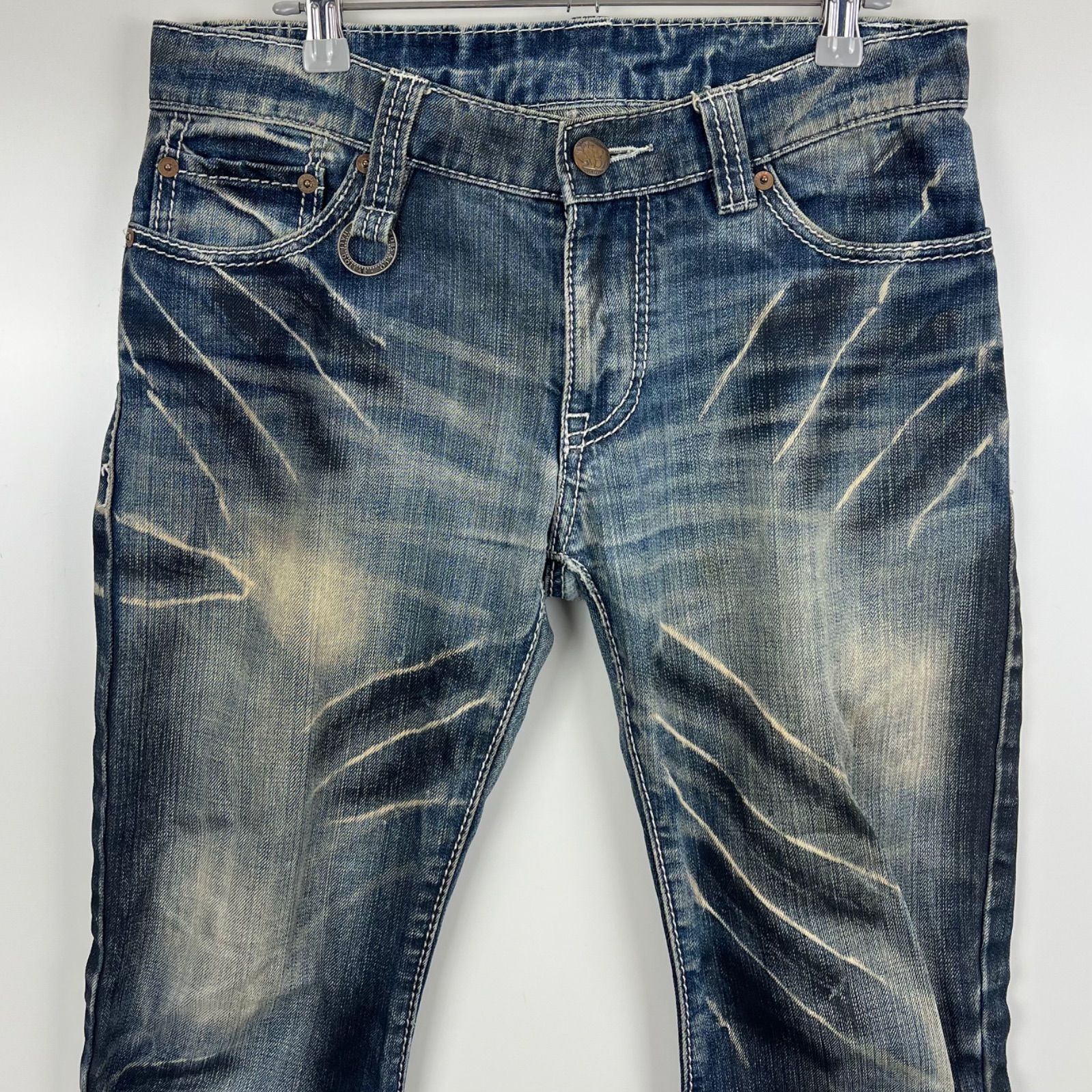 JOHNNY WOLF 00s y2k archive buffalo bobs damaged banana flare 