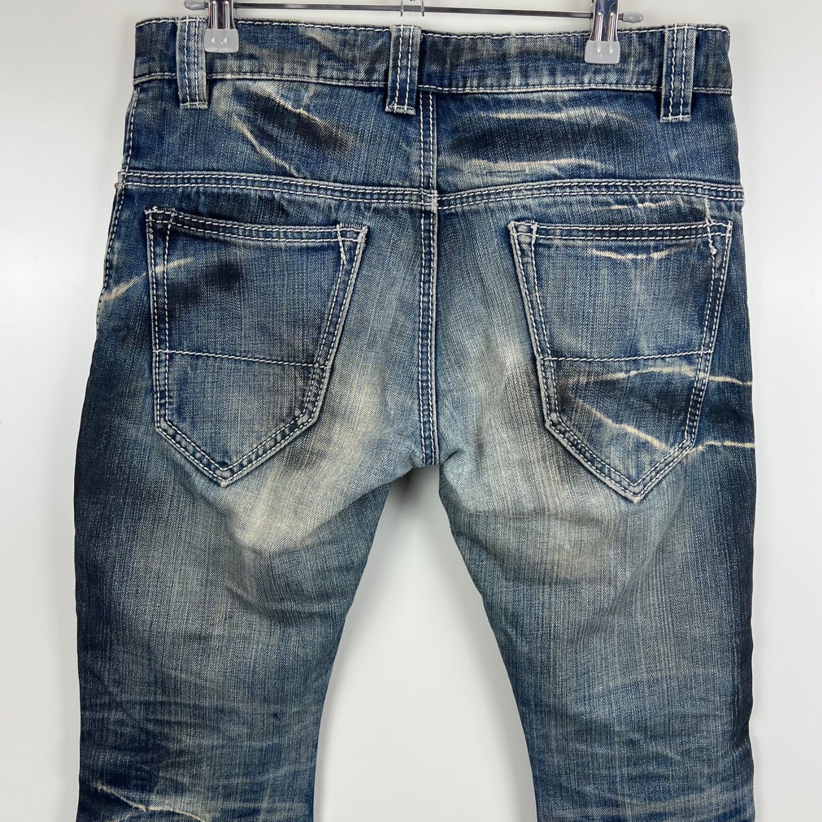 JOHNNY WOLF 00s y2k archive buffalo bobs damaged banana flare