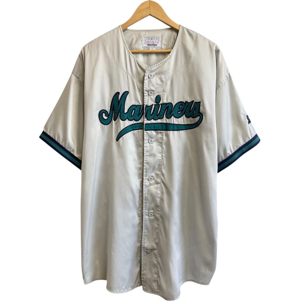 USA製 90s　シアトル マリナーズ グリフィーJr. 古着 プルゲームシャツ USA製 90s シアトル マリナーズ グリフィーJr. 古着 プルゲームシャツ