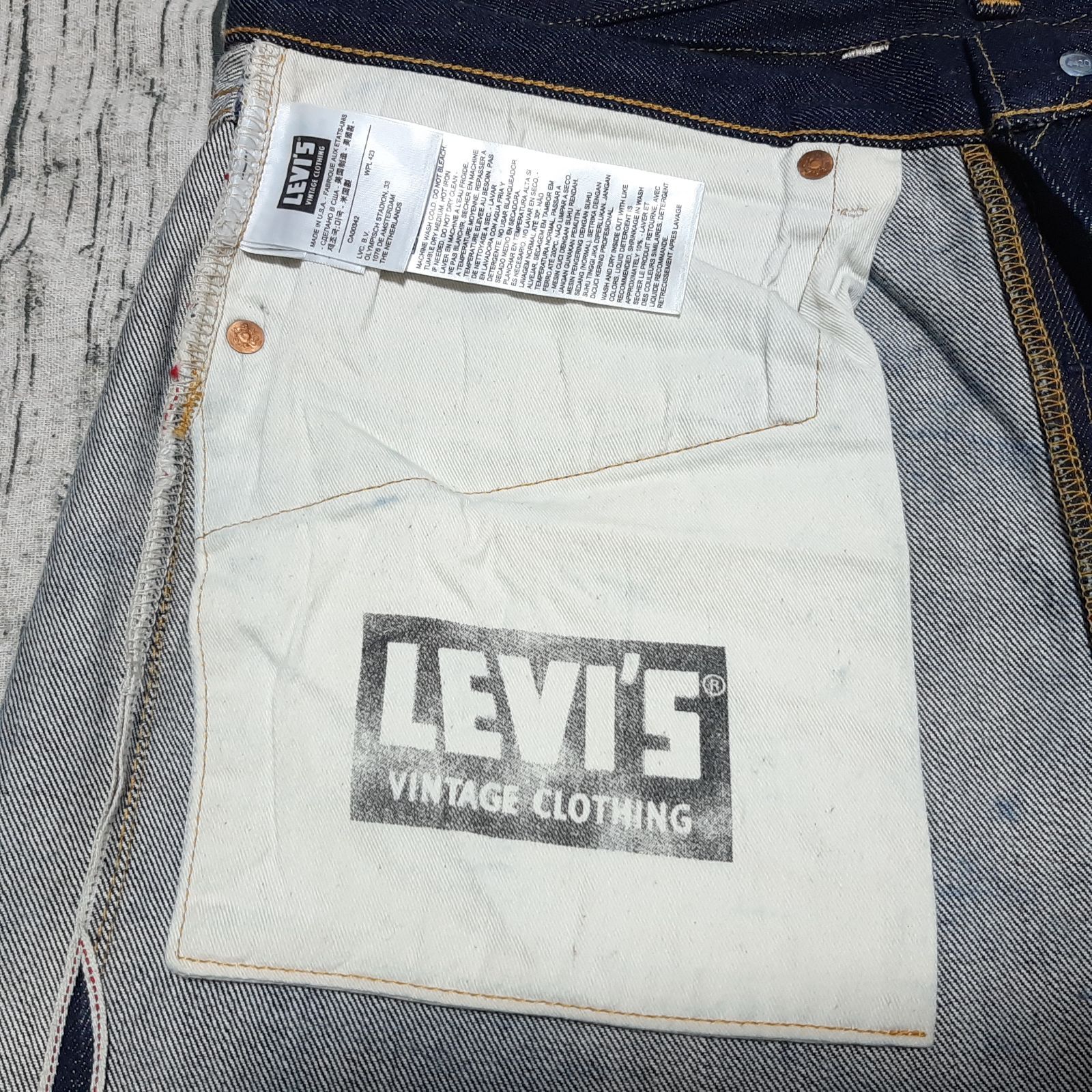 W38】米国製 LEVI'S 501XX 1947モデル ホワイトオーク WHITE OAK CONNE