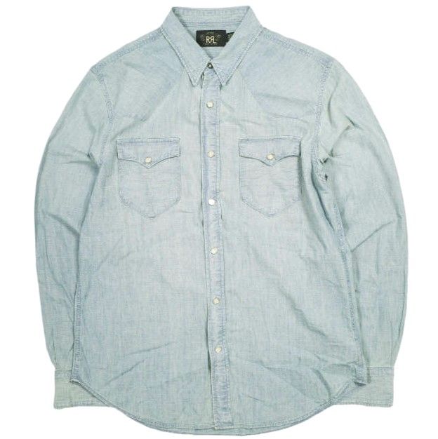 RRL ダブルアールエル Buffalo Western Shirt Chambray Davey Wash