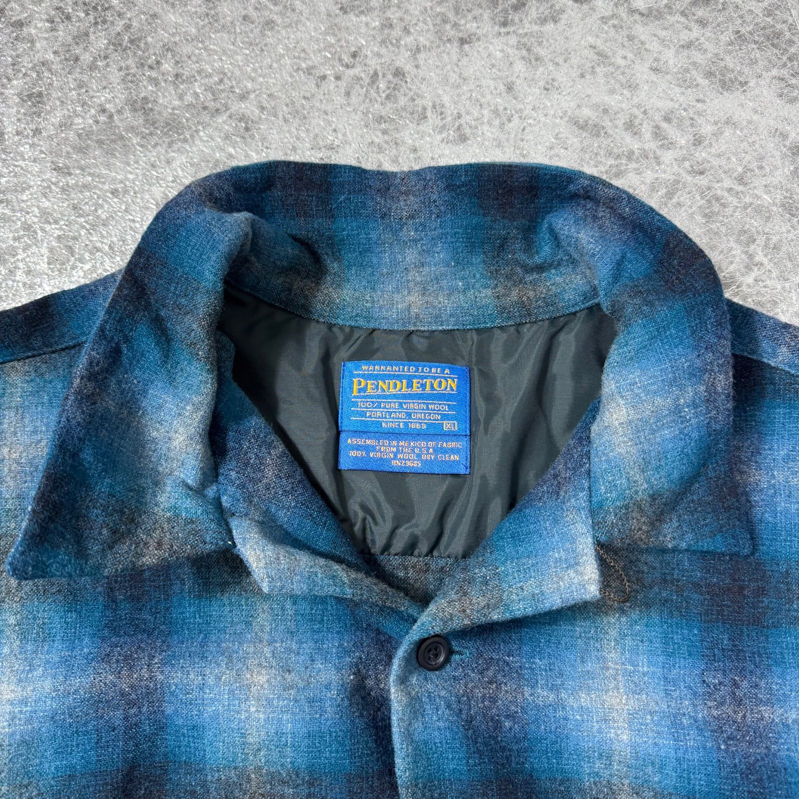 PENDLETON 90s 00s オンブレ オープンカラー ボードシャツ ペンドルトン PENDLETON 90s ウール オンブレチェック ボードシャツ