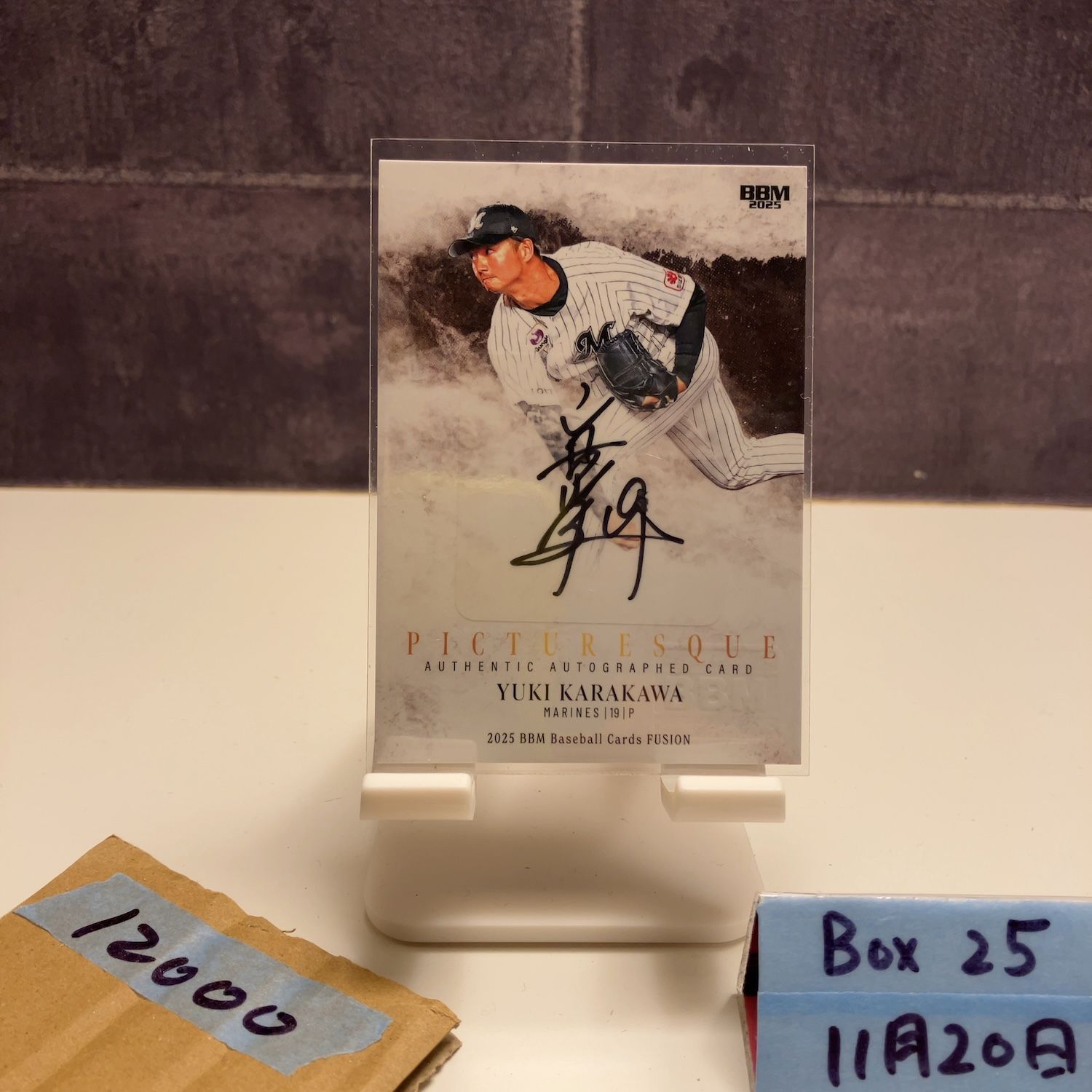 2025 BBM FUSION 唐川侑己 02/10 直筆サインカード 千葉ロッテ