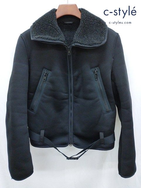 A553 [秋冬物][人気] Y-3 ワイスリー ジャケット XS ブラック 裏ボア 