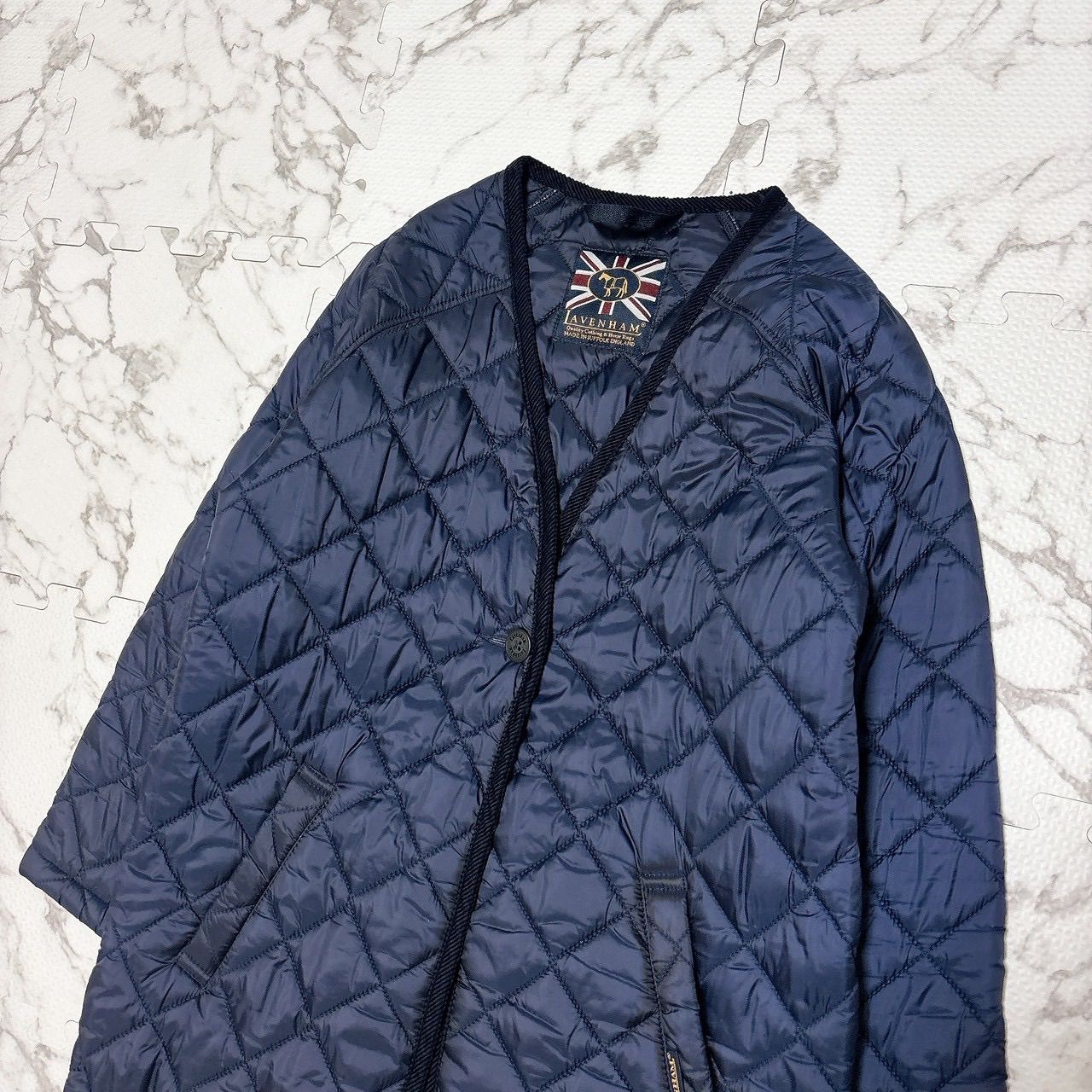 LAVENHAM ラベンハム キルティングコート ロング丈 34 英国製 Made in