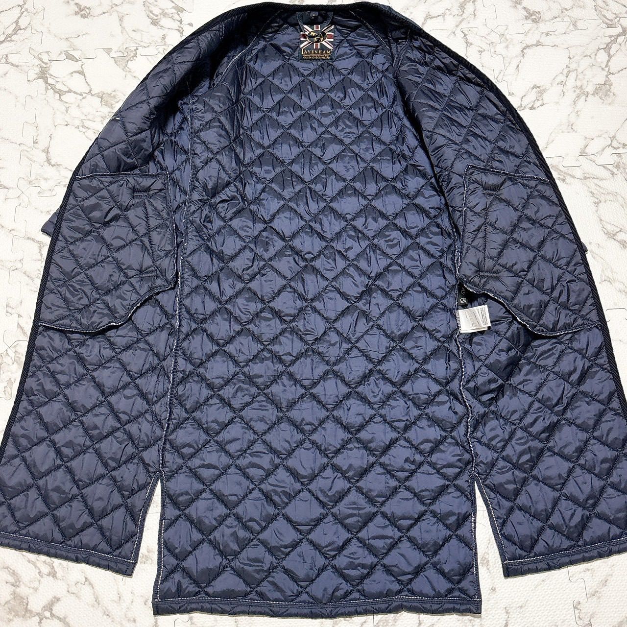 レディース LAVENHAM ラベンハム キルティングコート ロング丈 34 英国 