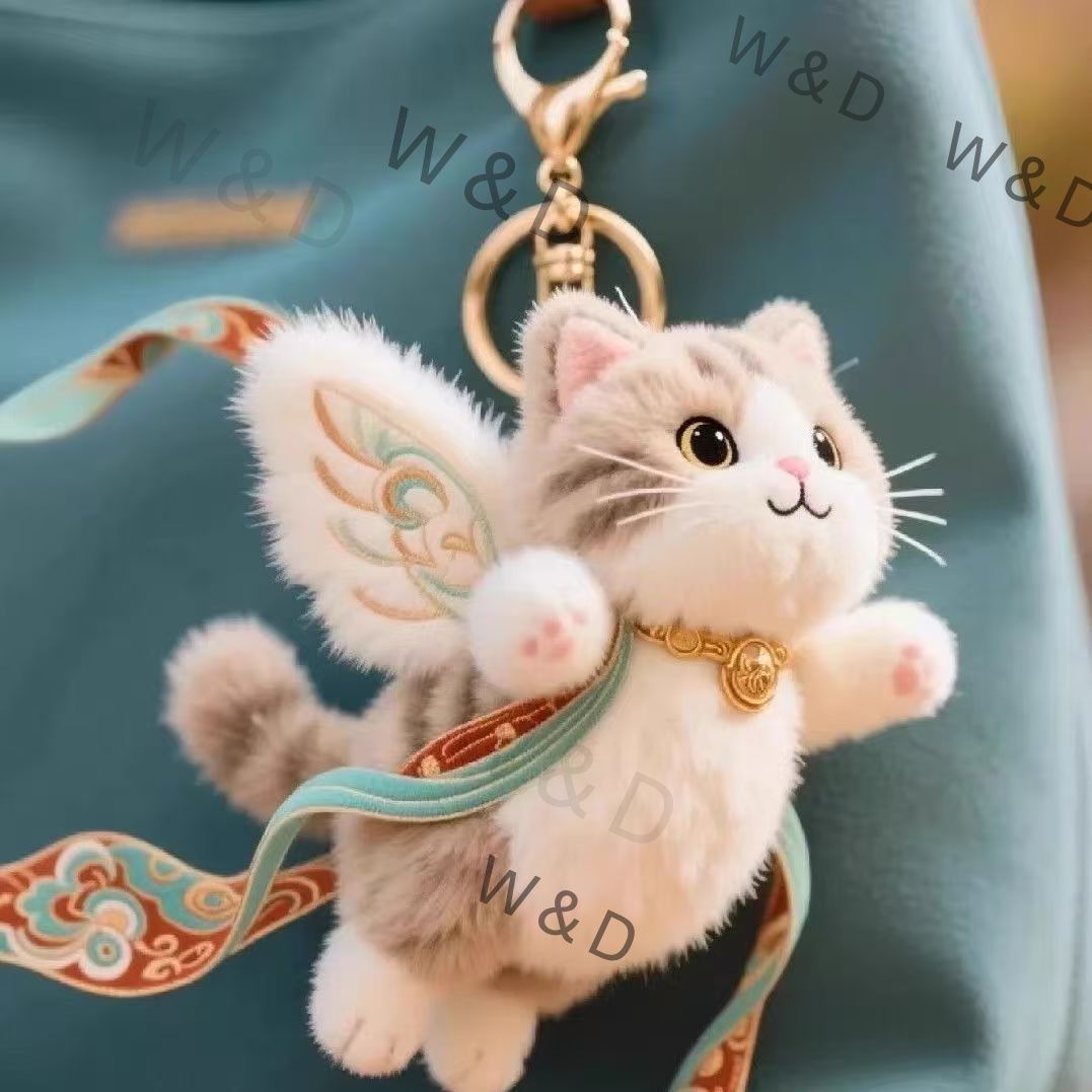送料無料】敦煌飛天猫ぬいぐるみ 九色鹿 バッグチャーム キーホルダー