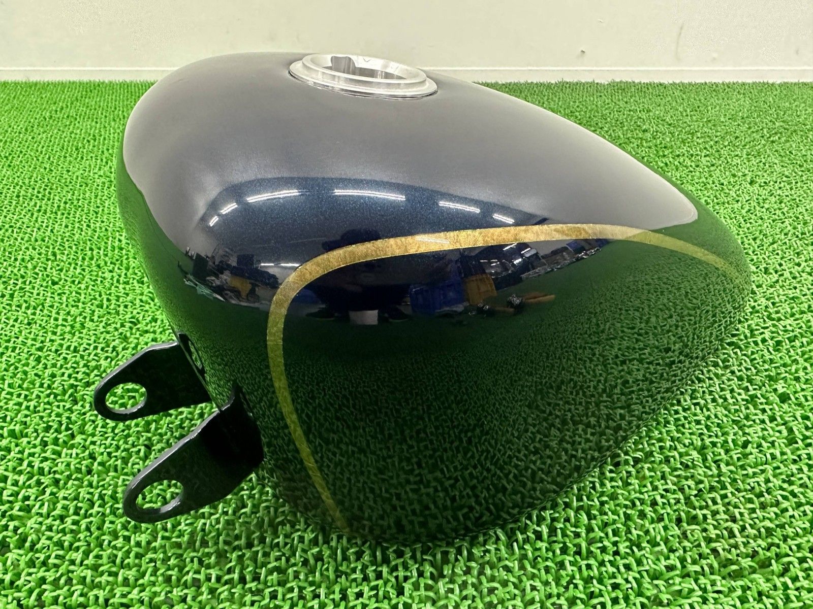 ハーレー タンク 紺M 社外 中古 バイク 部品 スポーツスターナロー