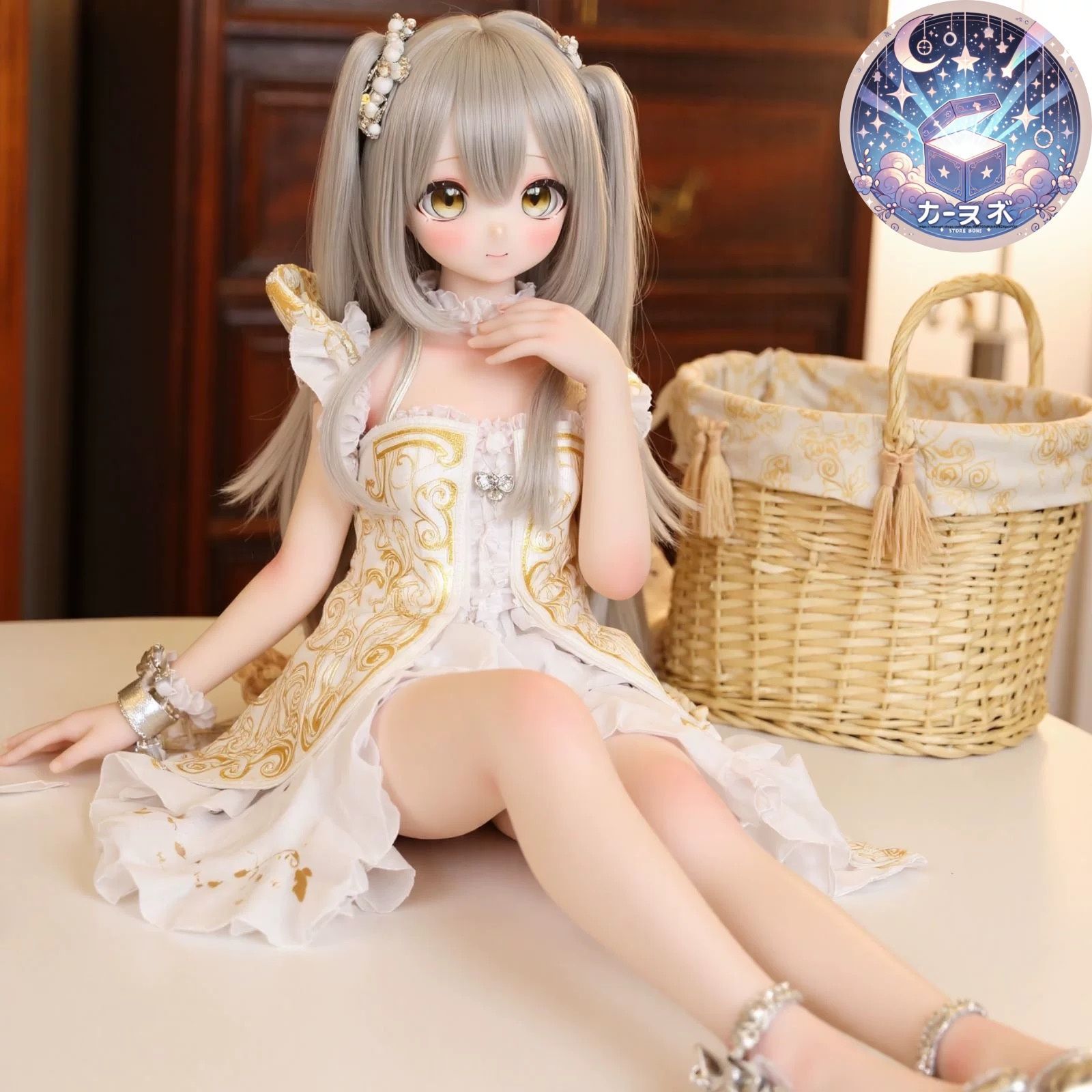 新品 未使用 正規版 160cm アニメ二次元風 魔族ねこ人形 ウィッグ付き