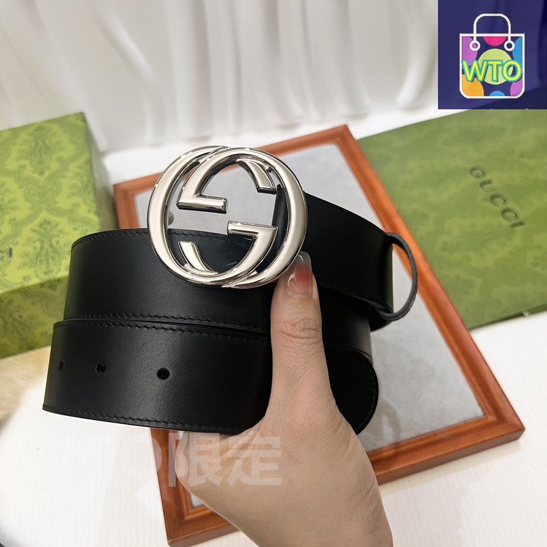 今日特価】Gucci 2024 年式 3.8cm 幅 輸入生地 & 本革ベルト - メルカリ