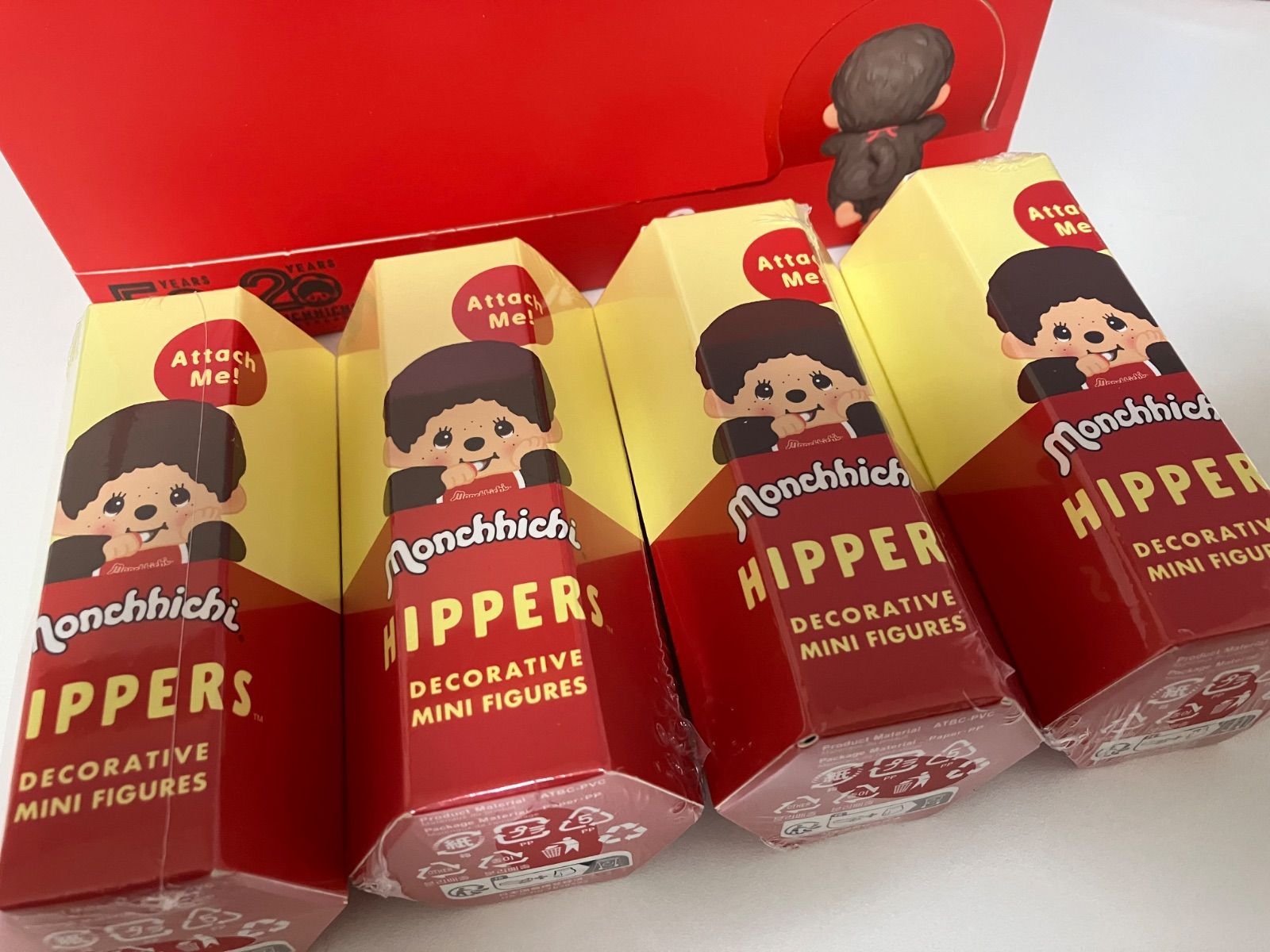 HIPPERS Monchhichi ヒッパーズ モンチッチ 4個セット 新品未開封