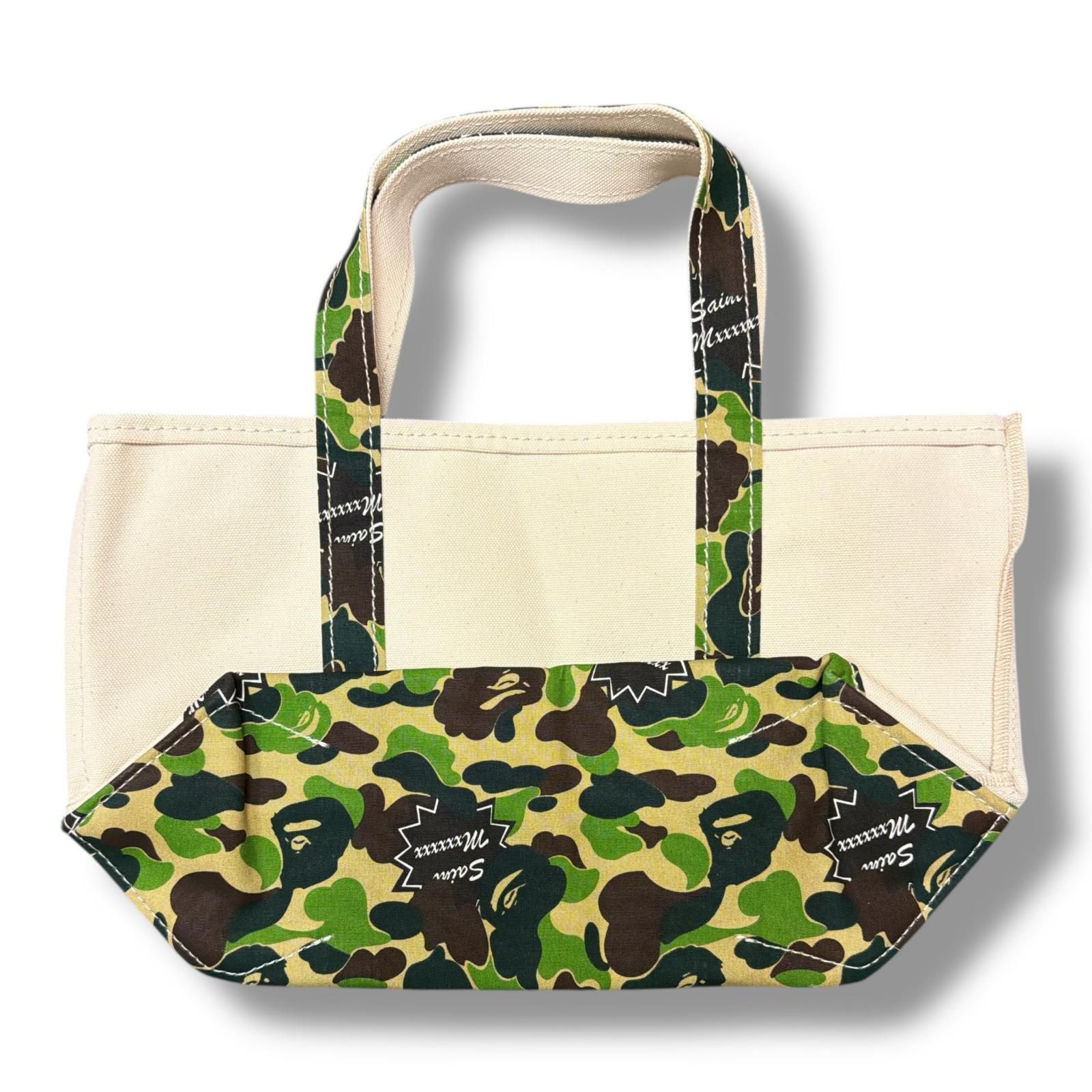 24SS セントマイケル アベイシングエイプ トートバッグ S BAPE 参考上代30800円 未使用 SAINT MICHAEL × A BATHING APE 24SS AP_TOTE