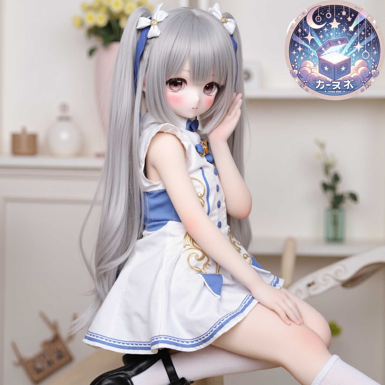 新品 未使用 正規版 160cm アニメ二次元風 魔族ねこ人形 ウィッグ付き