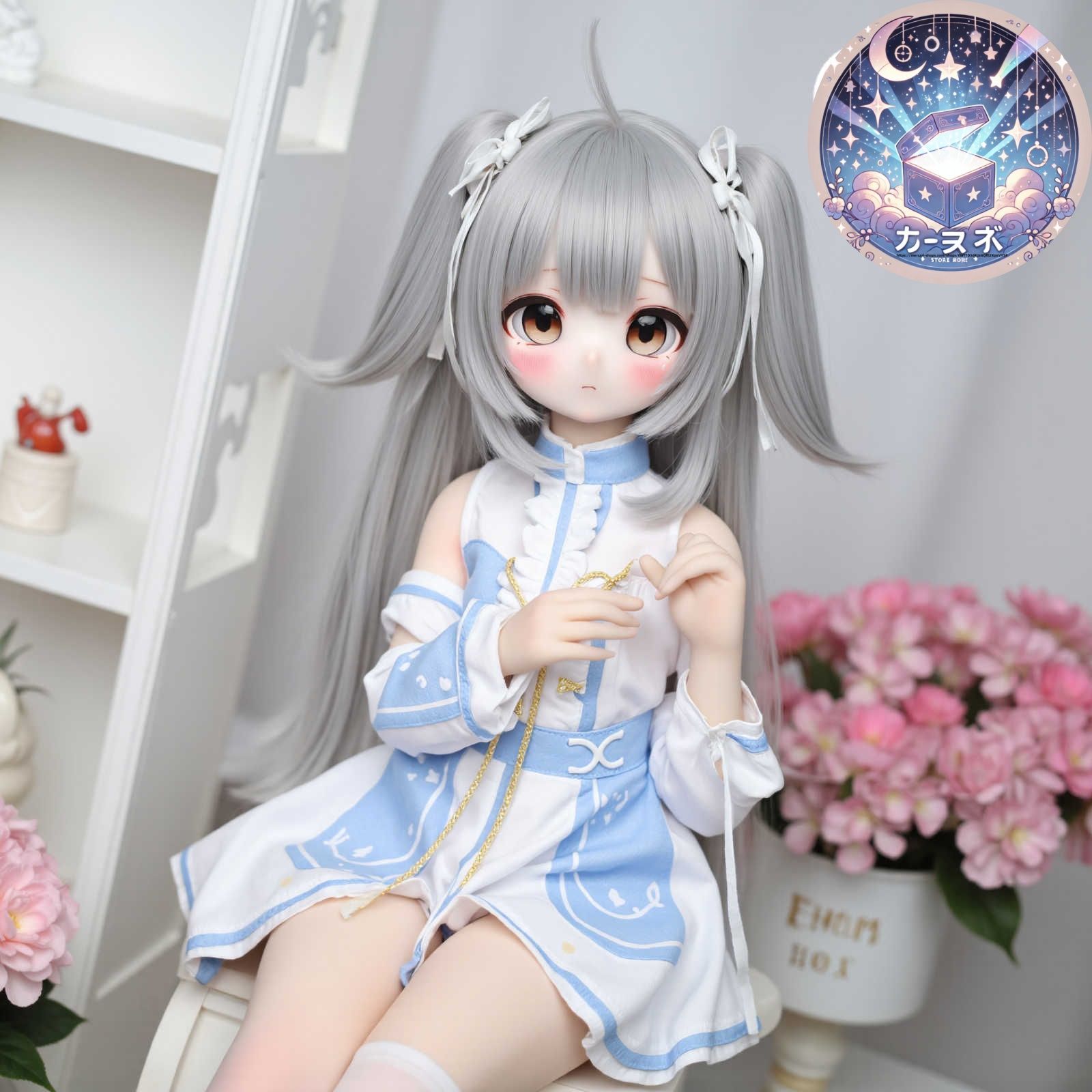 新品 未使用 正規版 160cm アニメ二次元風 魔族ねこ人形 ウィッグ付き