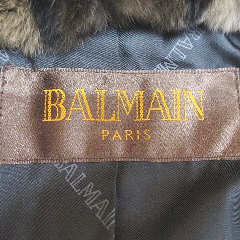 バルマン BALMAIN レザージャケット 革ジャン ロングコート 羊革