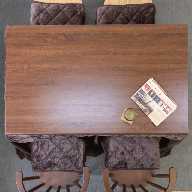 ダイニングコタツLoraine　135×80　掛け布団セット　ナチュラルブラウン ダイニングコタツLoraine 135×80 掛け布団セット ナチュラルブラウン