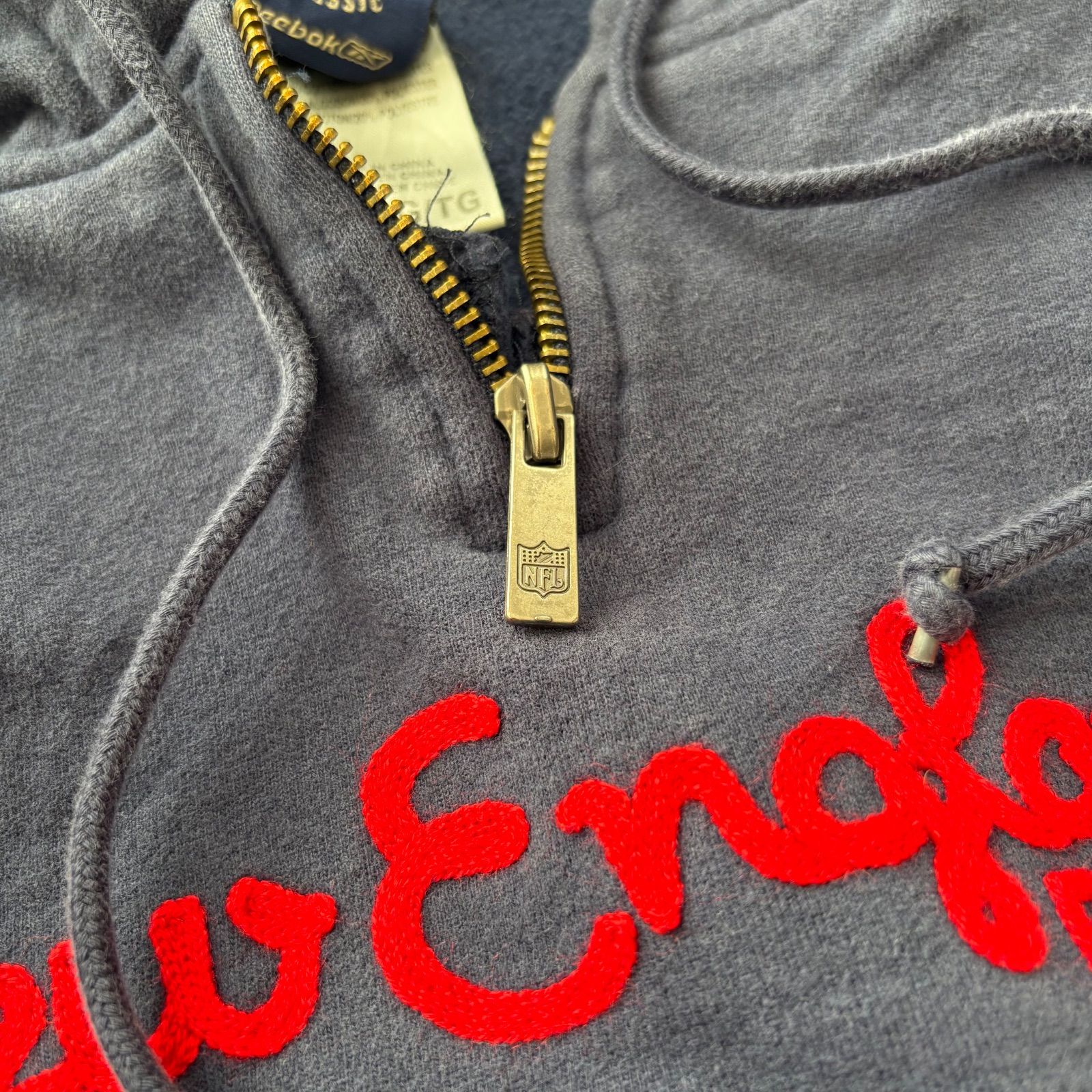 【ニューイングランド ペイトリオッツ】パーカー 2XL リーボック スウェット リーボック REEBOK ハーフジップ スウェット パーカー フーディ 00s